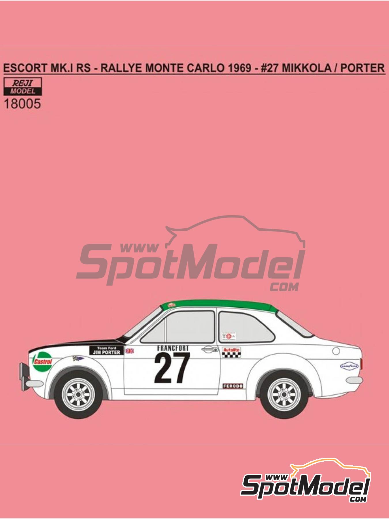 Décalcomanies 1/24 FORD ESCORT CAMANDONA – Rallye Monte-Carlo 1995 – WRC – Neuf