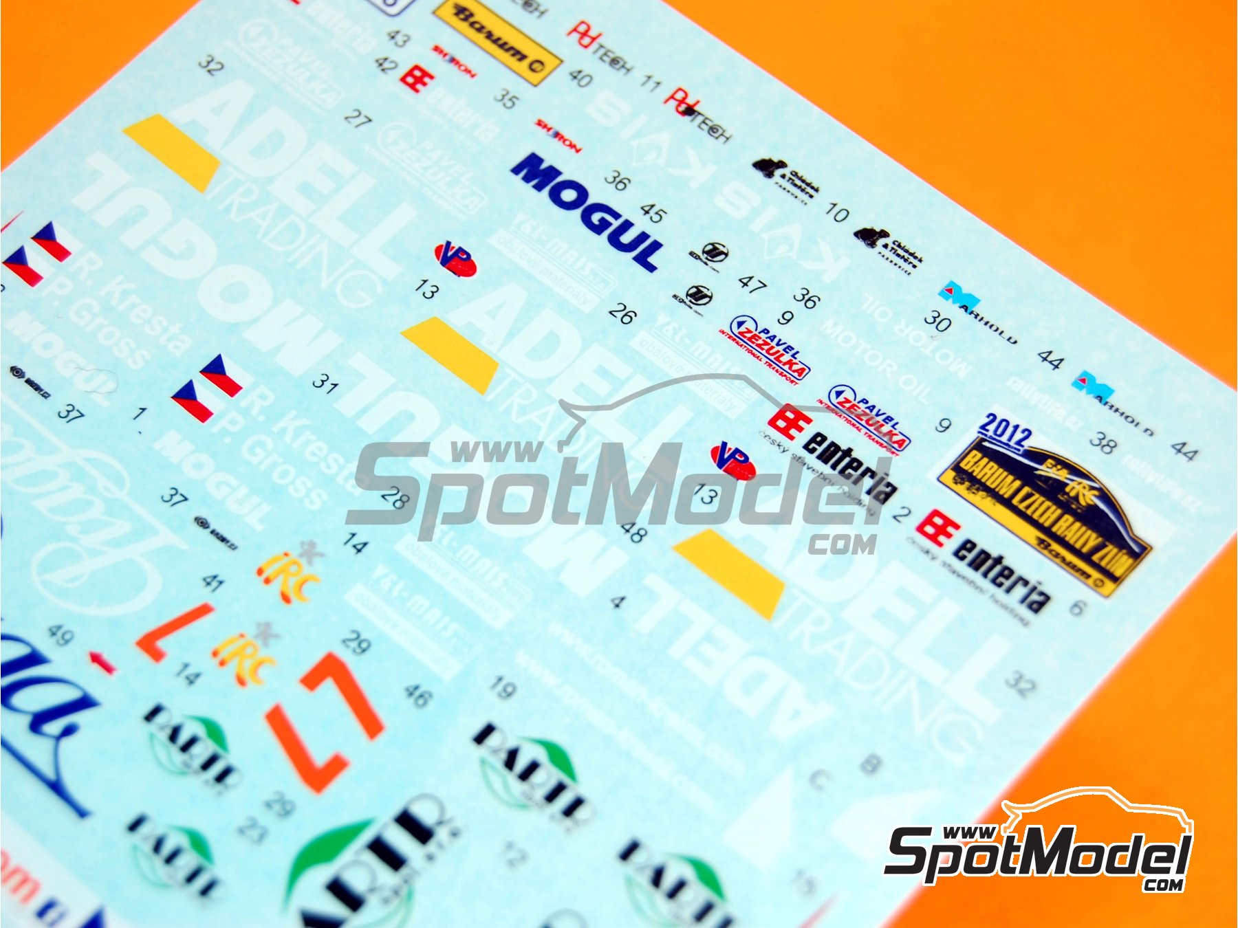 Image 2: Skoda Fabia S2000 Evo sponsored by Mogul - Barum Czech Rally 2012 | Marking / livery in 1/24 scale manufactured by Reji Model (ref.&nbsp;REJI-182, also 182)