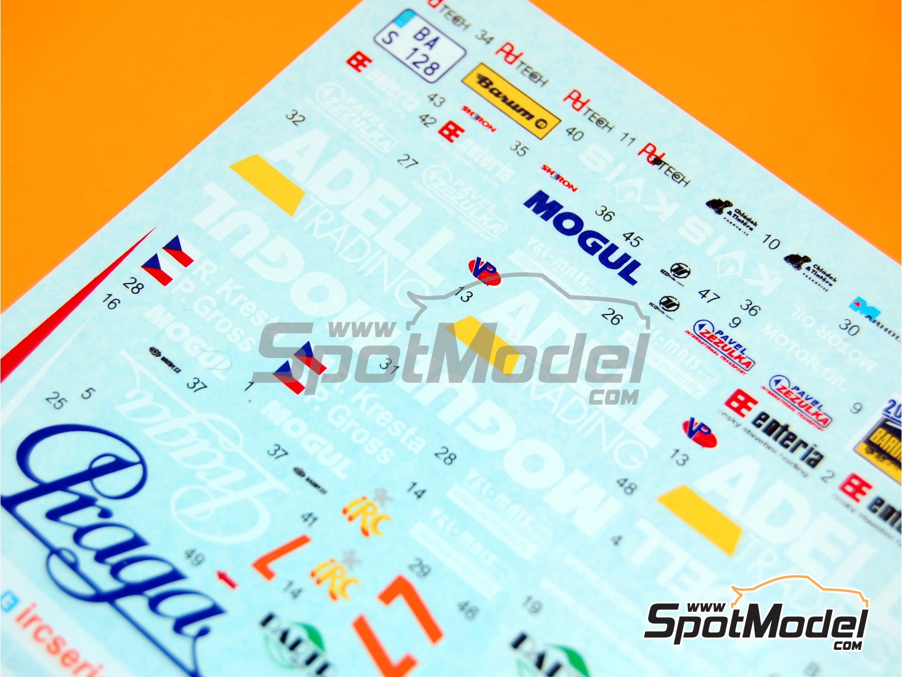 Image 3: Skoda Fabia S2000 Evo sponsored by Mogul - Barum Czech Rally 2012 | Marking / livery in 1/24 scale manufactured by Reji Model (ref.&nbsp;REJI-182, also 182)