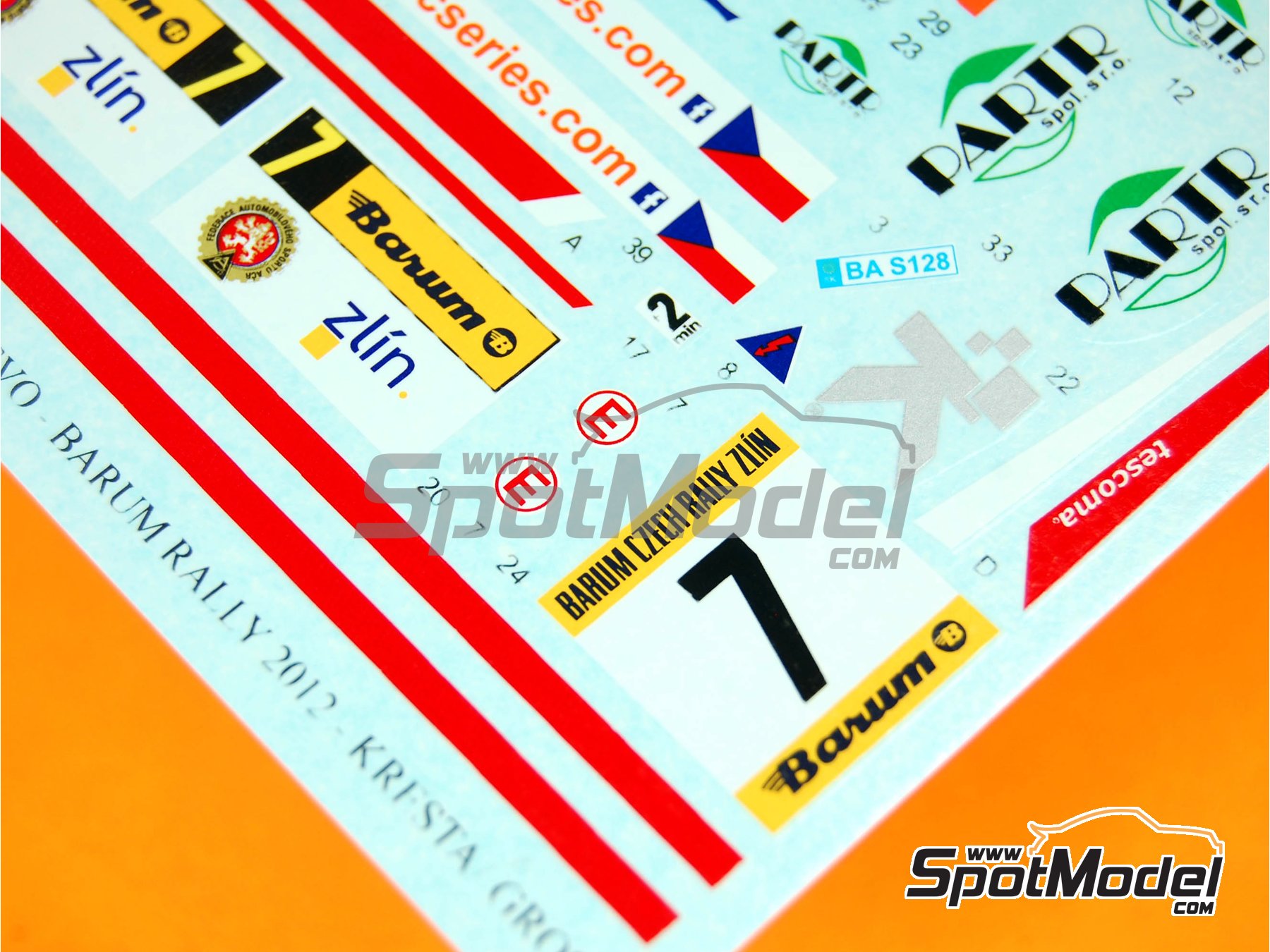 Image 5: Skoda Fabia S2000 Evo sponsored by Mogul - Barum Czech Rally 2012 | Marking / livery in 1/24 scale manufactured by Reji Model (ref.&nbsp;REJI-182, also 182)