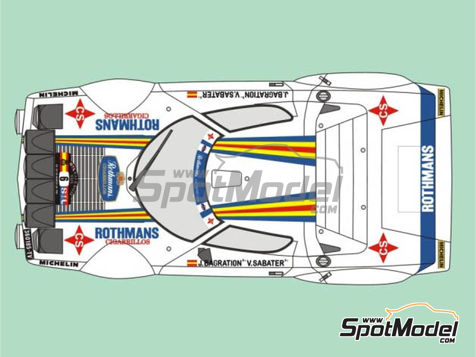 Image 2: Lancia Stratos HF sponsored by Rothmans - Sol-Race Rally 1981 | Marking / livery in 1/24 scale manufactured by Reji Model (ref.&nbsp;REJI-187, also 187)