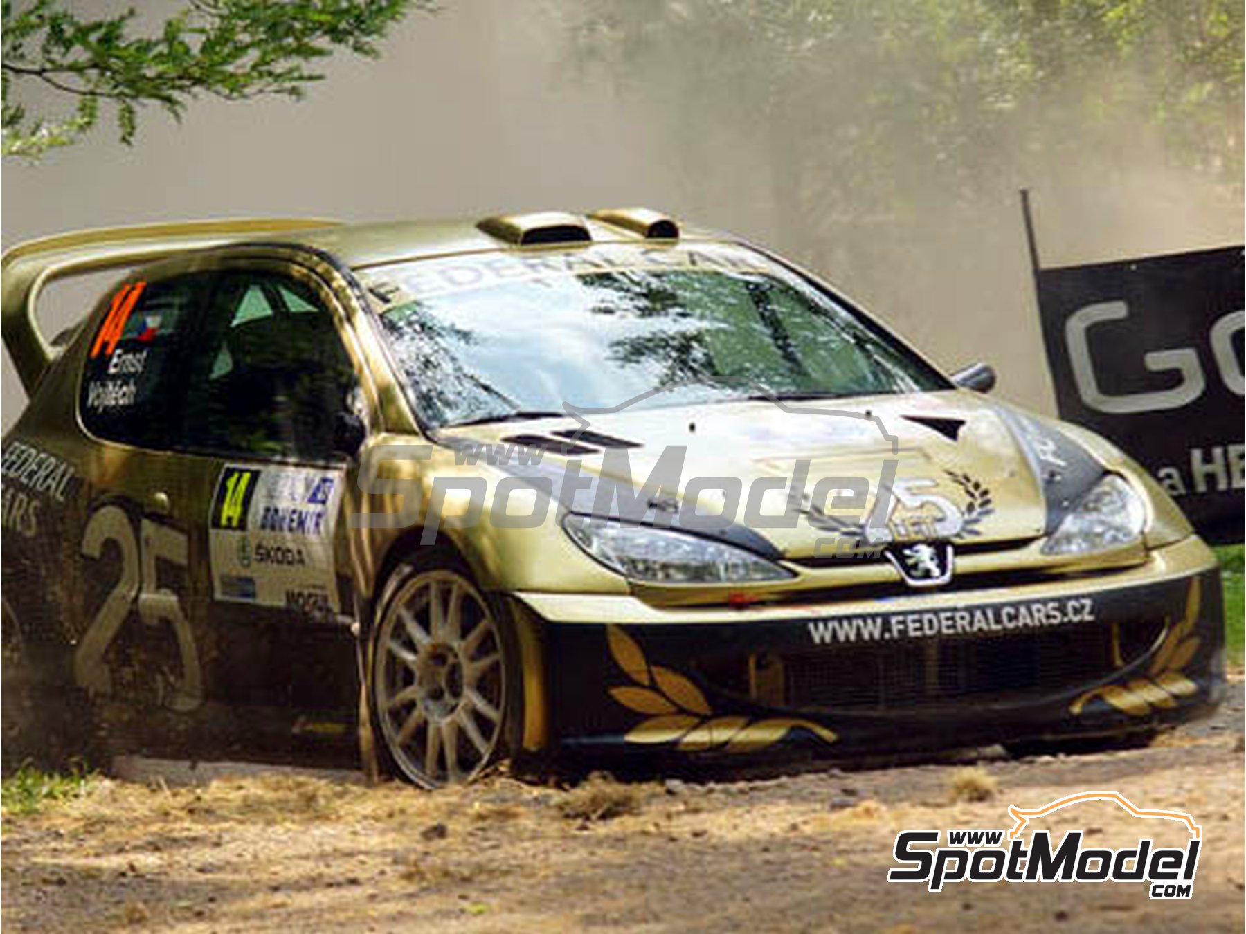 Image 12: Peugeot 206 WRC sponsored by Federal Cars - Bohemia Rally 2015 | Marking / livery in 1/24 scale manufactured by Reji Model (ref.&nbsp;REJI-206, also 206)