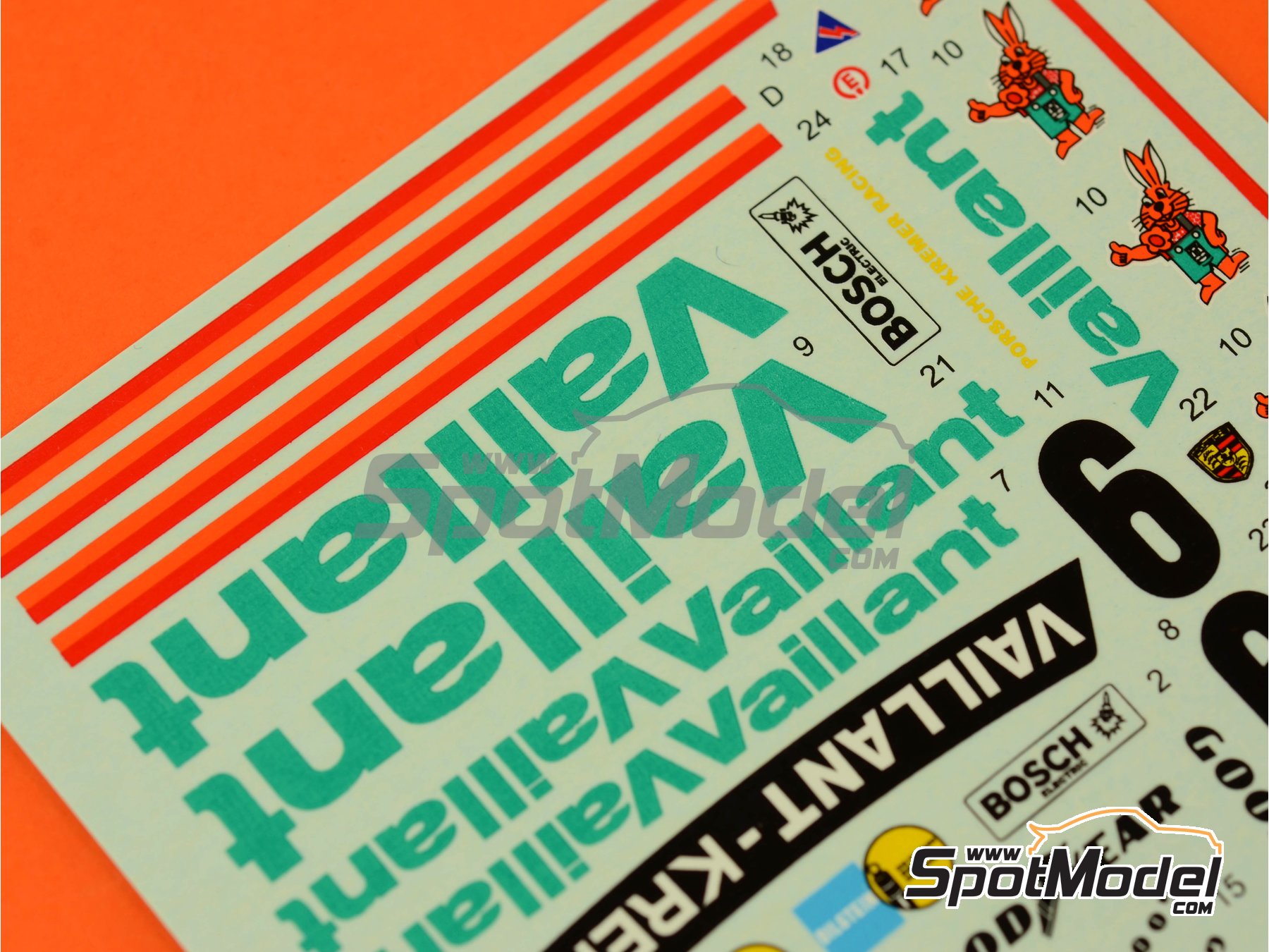 Image 1: Porsche 934 Turbo RSR Group 4 sponsored by Vaillant - ADAC Norisring Trophy 1976 | Marking / livery in 1/24 scale manufactured by Reji Model (ref.&nbsp;REJI-212, also 212)