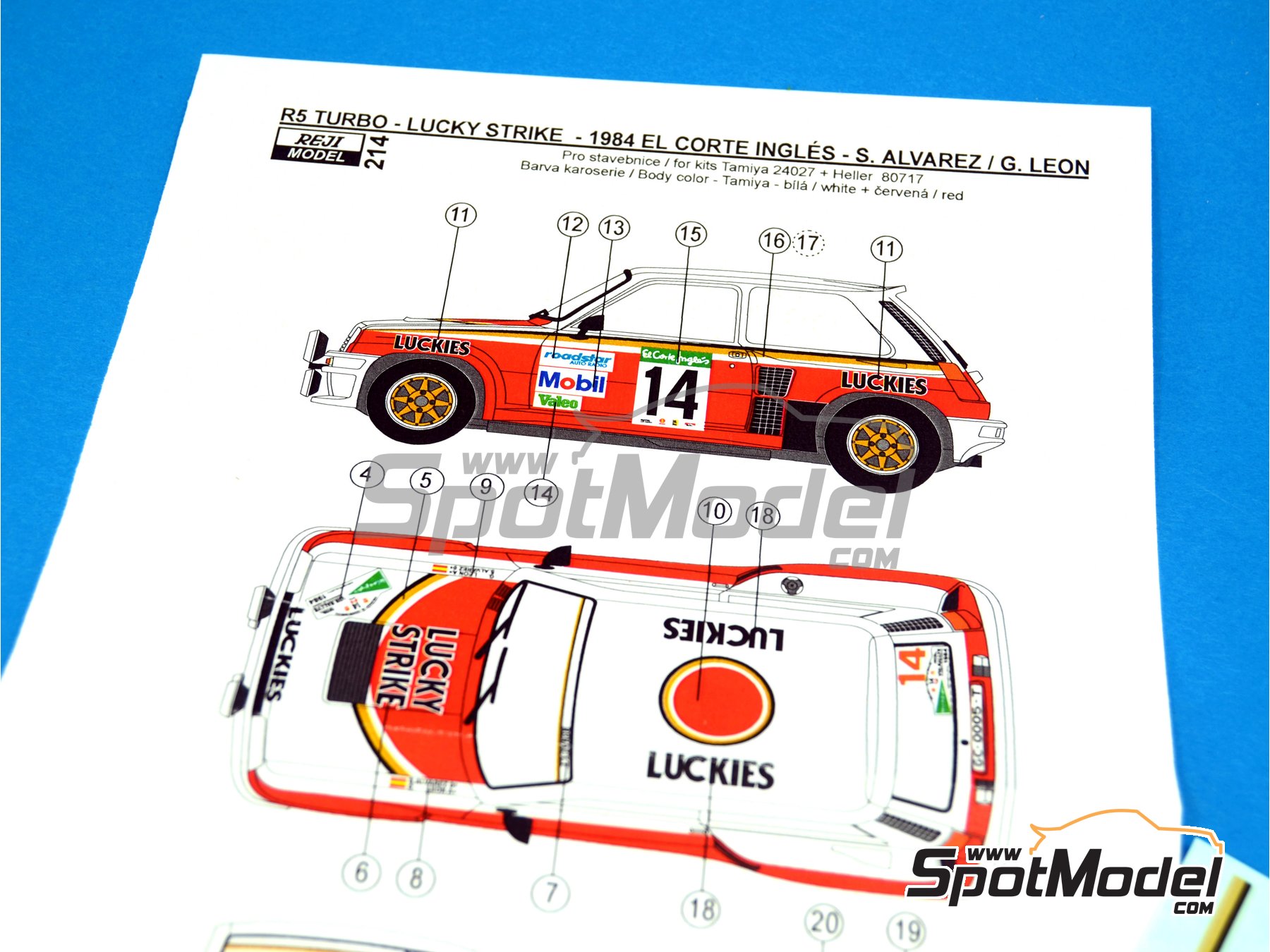 Reji Model 214: Marking / livery 1/24 scale - Renault R5 Turbo ...