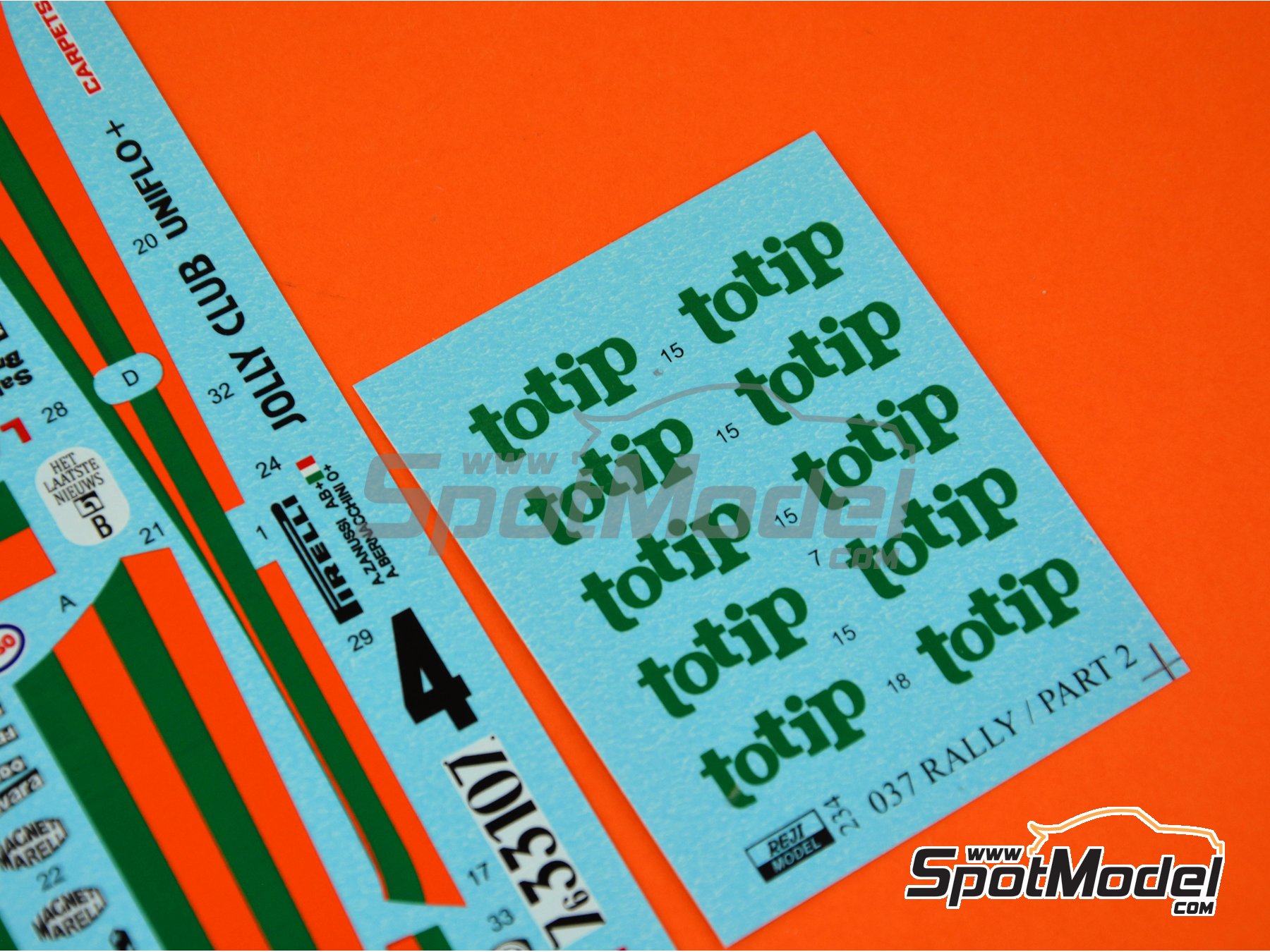 Image 4: Lancia 037 WRC sponsored by Totip - Ypres Rally 1982 | Marking / livery in 1/24 scale manufactured by Reji Model (ref. REJI-234, also 234)