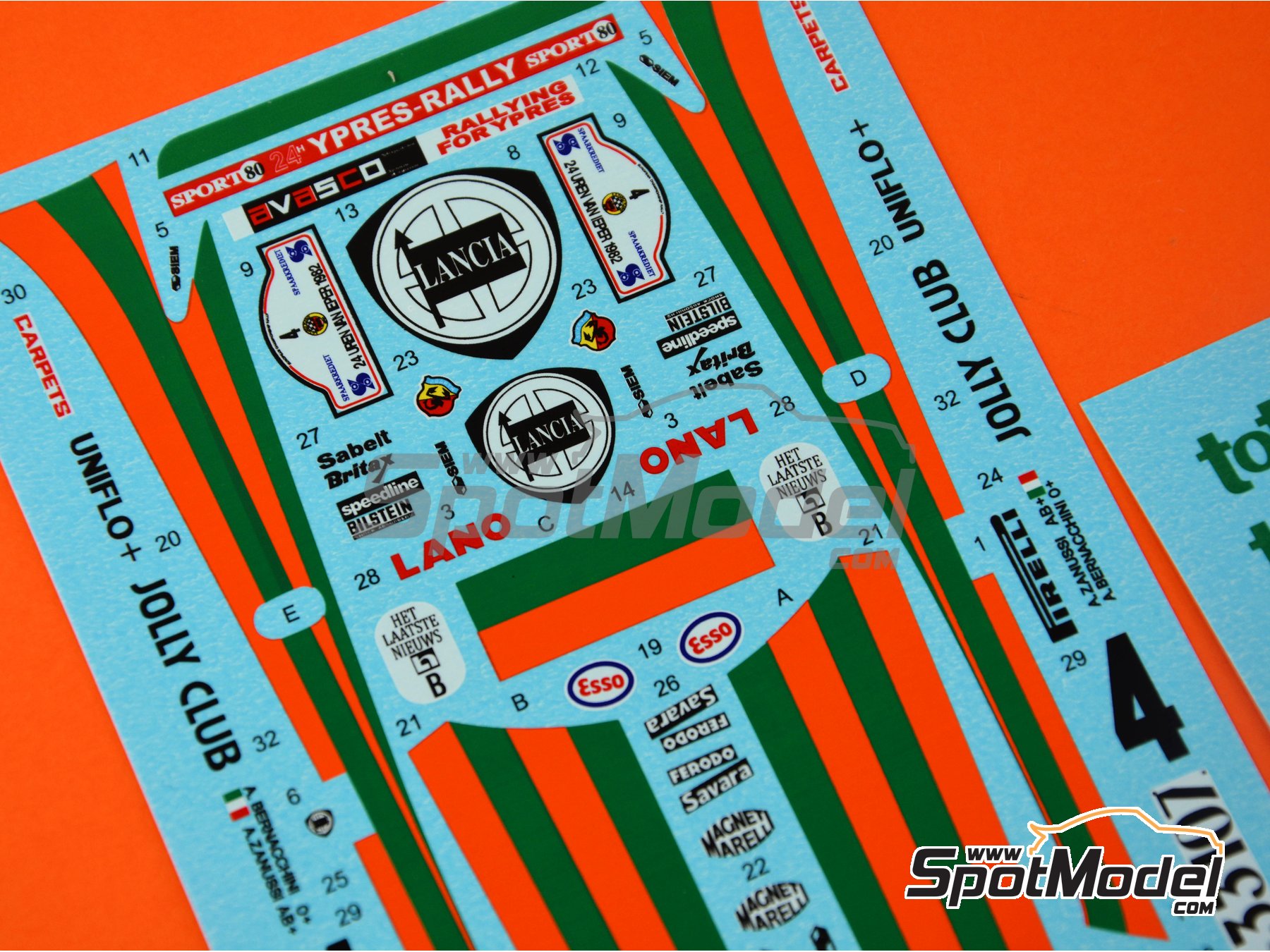 Image 5: Lancia 037 WRC sponsored by Totip - Ypres Rally 1982 | Marking / livery in 1/24 scale manufactured by Reji Model (ref. REJI-234, also 234)