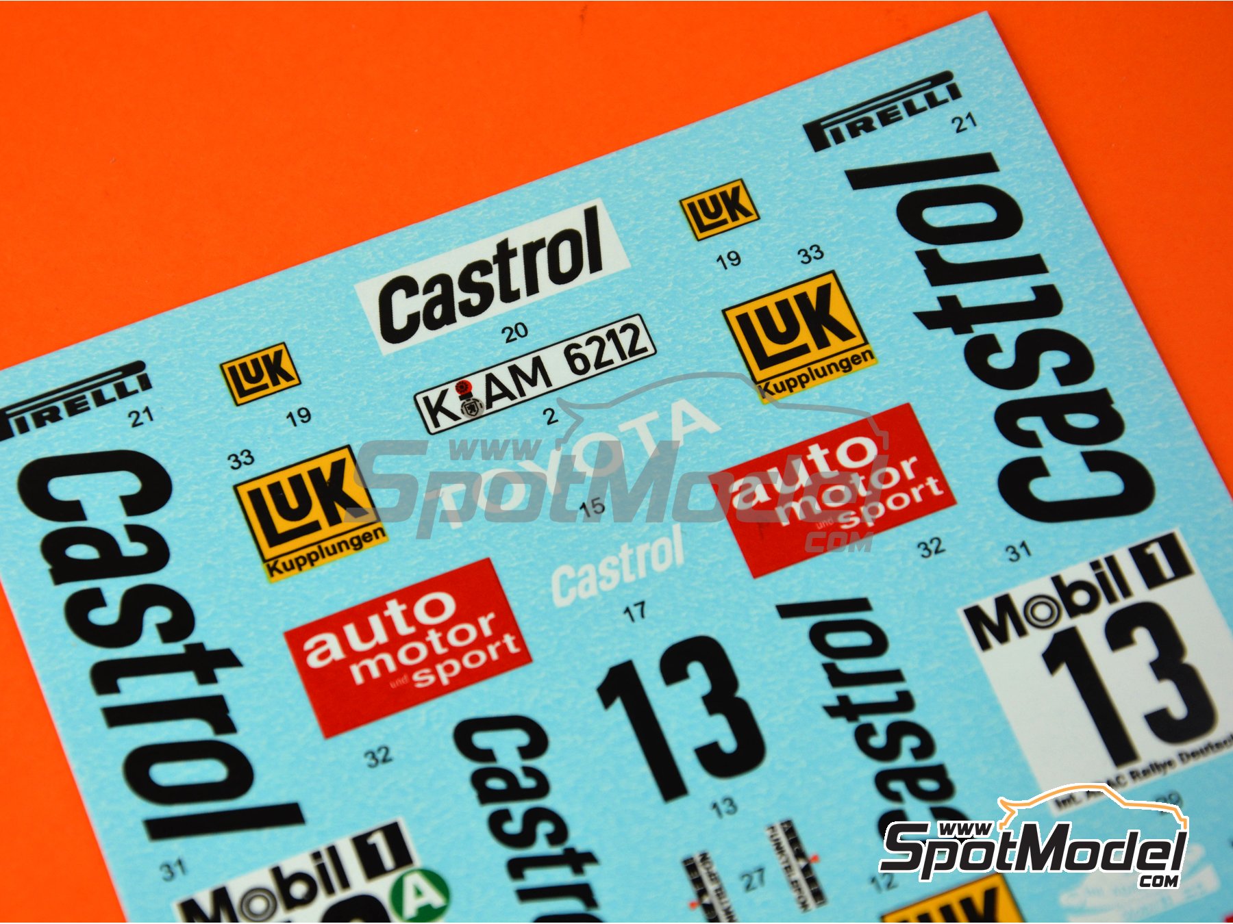 Image 2: Toyota Celica GT-Four ST165 sponsored by Castrol - ADAC Deutschland Rally 1990 | Marking / livery in 1/24 scale manufactured by Reji Model (ref.&nbsp;REJI-237, also 237)