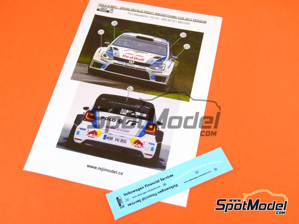 Image 1: Volkswagen Polo R WRC sponsored by Volkswagen Financial Services - Alsace France Rally | Marking / livery in 1/24 scale manufactured by Reji Model (ref.&nbsp;REJI-238, also 238)