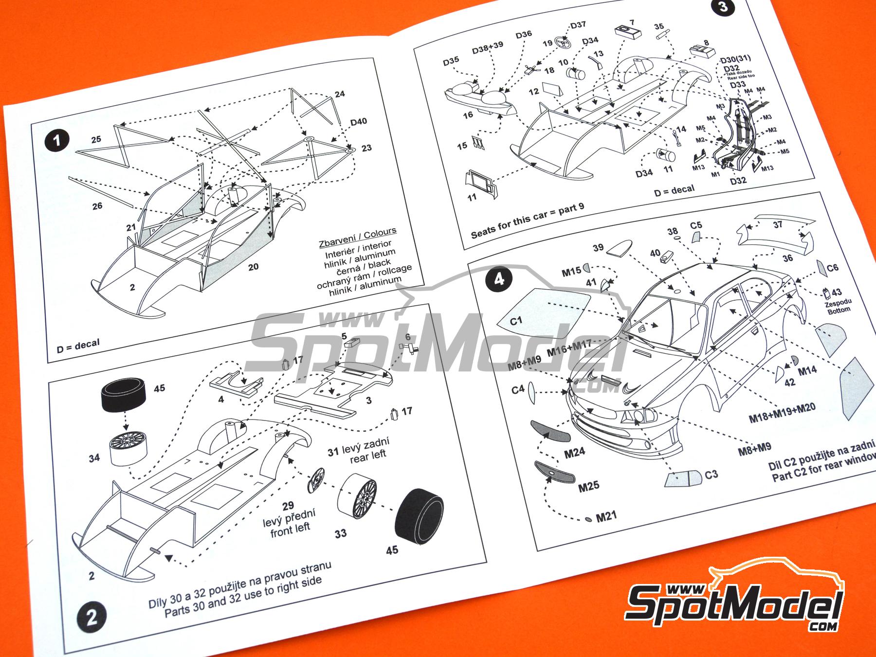 Image 14: Hyundai Accent WRC 3 sponsored by OMV - ADAC Deutschland Rally 2003 | Car scale model kit in 1/24 scale manufactured by Reji Model (ref.&nbsp;REJI-2401D, also 2401D)