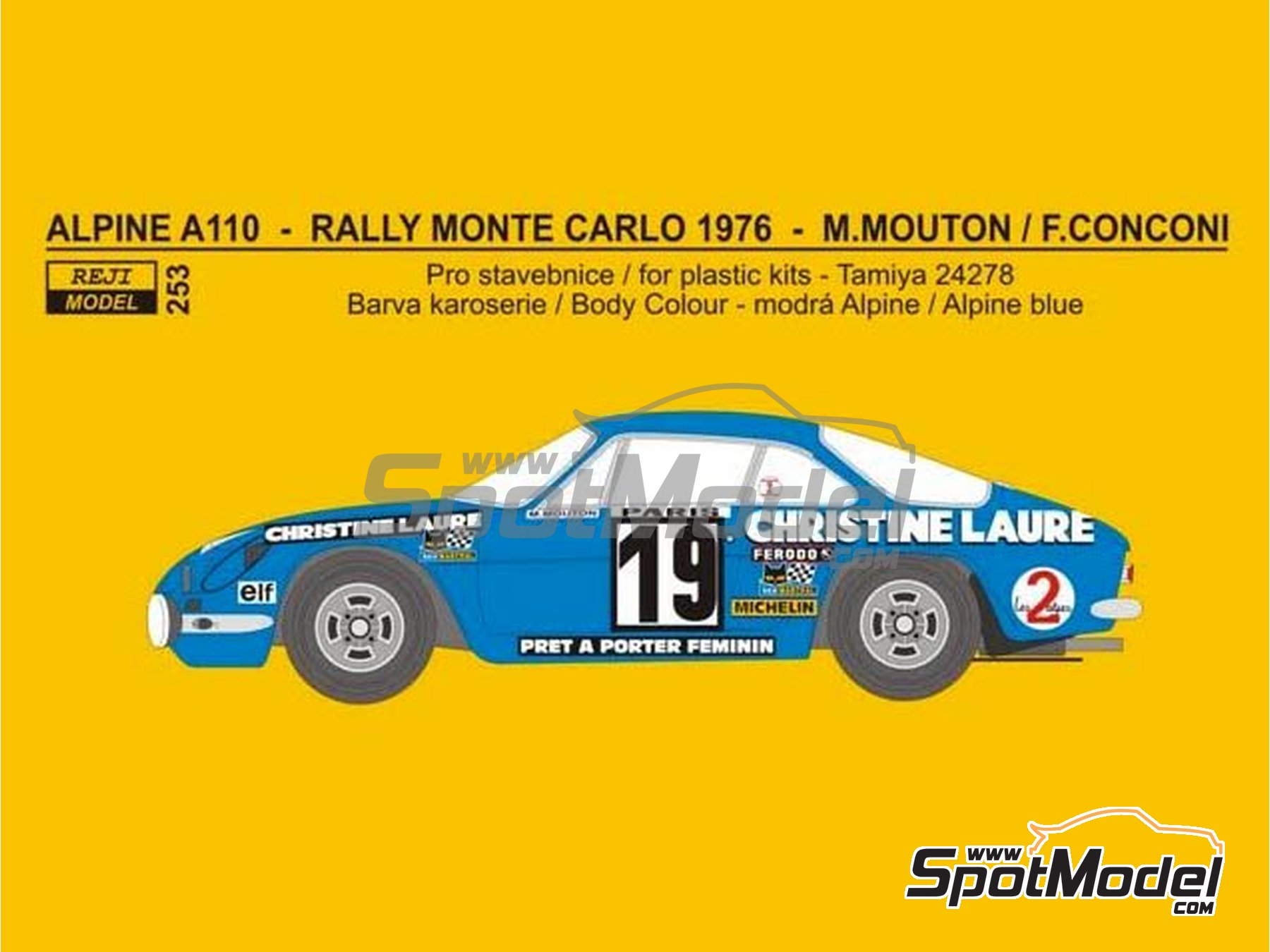 DECALS 1//18 REF 495 ALPINE RENAULT A110 DARNICHE RALLY SAN REMO 1973 RALLYE WRC