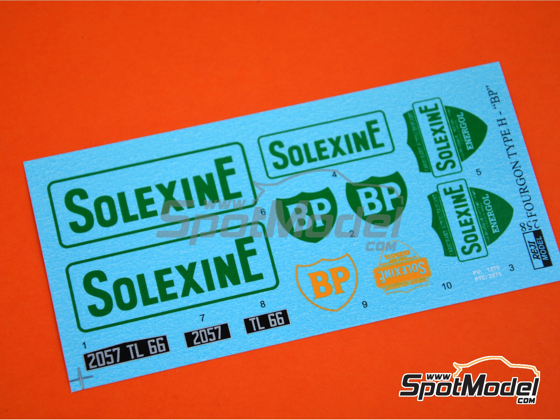 Image 2: Citro&euml;n Type H patrocinado por BP Solexine Energol | Decoraci&oacute;n en escala&nbsp;1/24 fabricado por Reji Model (ref.&nbsp;REJI-258, tambien 258)