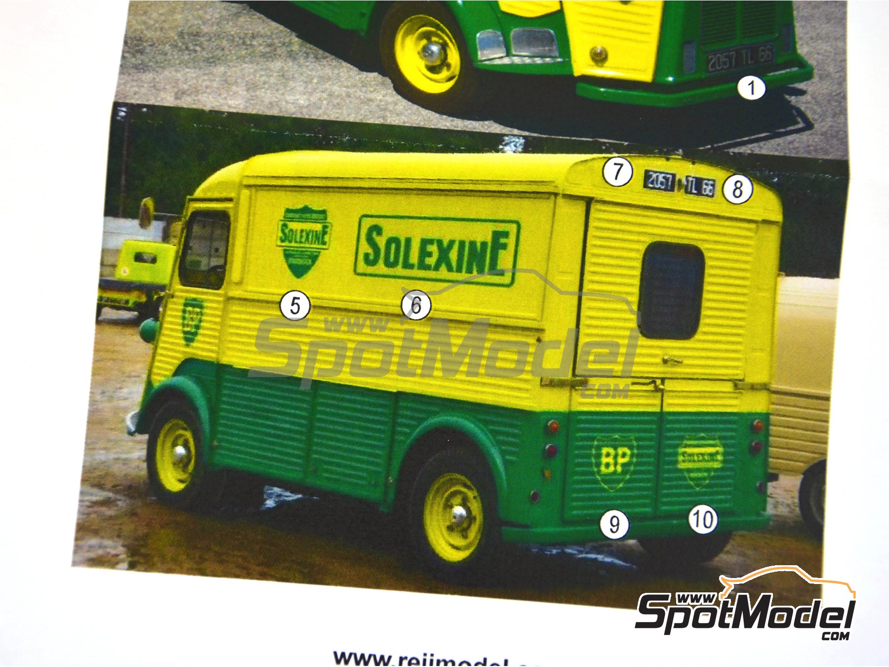 Image 4: Citro&euml;n Type H patrocinado por BP Solexine Energol | Decoraci&oacute;n en escala&nbsp;1/24 fabricado por Reji Model (ref.&nbsp;REJI-258, tambien 258)