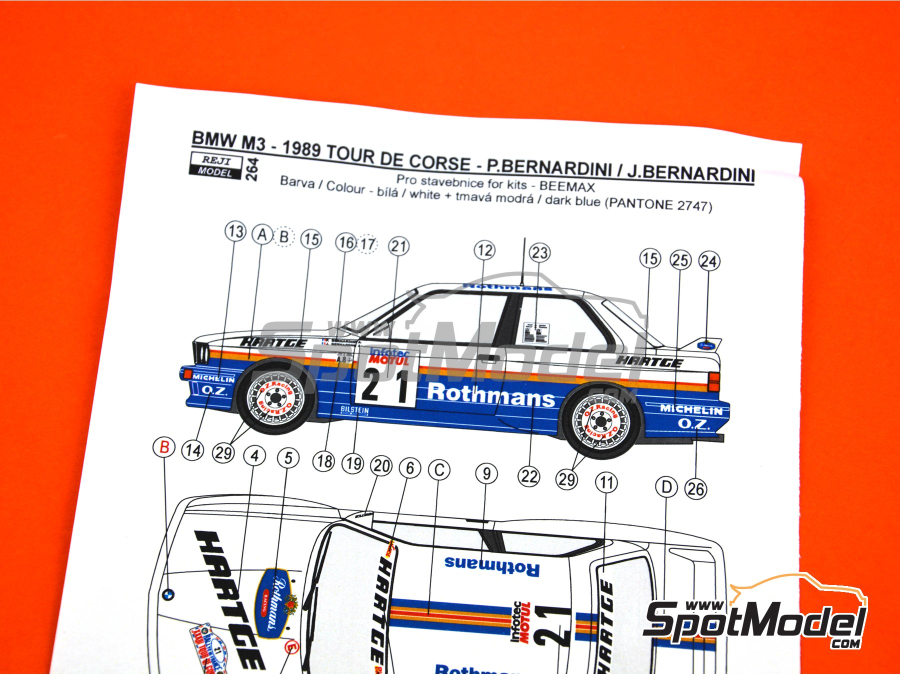 DECALS 1/18 REF 428 BMW M3 E30 BERNARDINI TOUR DE CORSE 1991 RALLYE RALLY WRC 