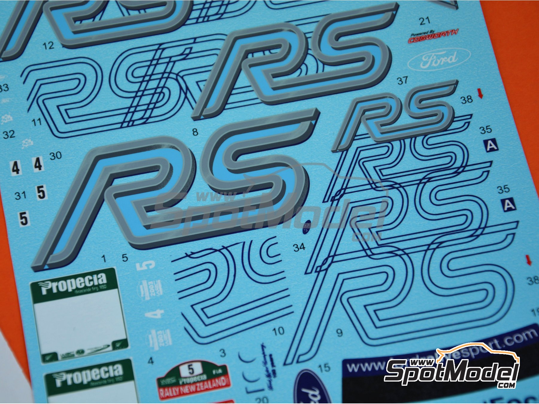 Image 7: Ford Focus WRC - New Zealand Rally 2003 | Marking / livery in 1/24 scale manufactured by Reji Model (ref.&nbsp;REJI-271, also 271)