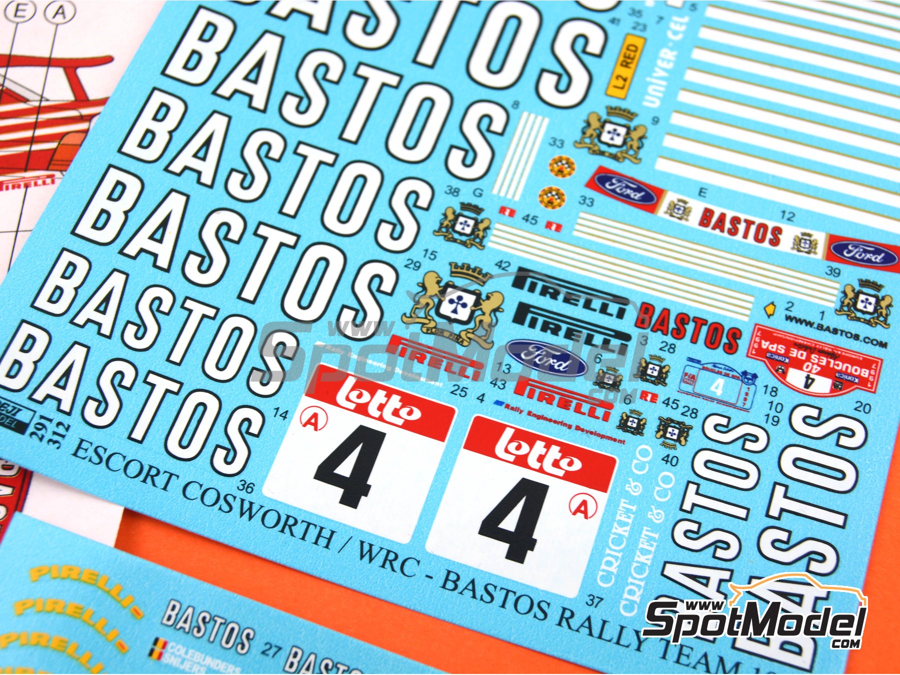 Image 6: Ford Escort RS Cosworth patrocinado por Bastos - Boucles de SPA 1997 | Decoraci&oacute;n en escala&nbsp;1/24 fabricado por Reji Model (ref.&nbsp;REJI-291, tambien 291)