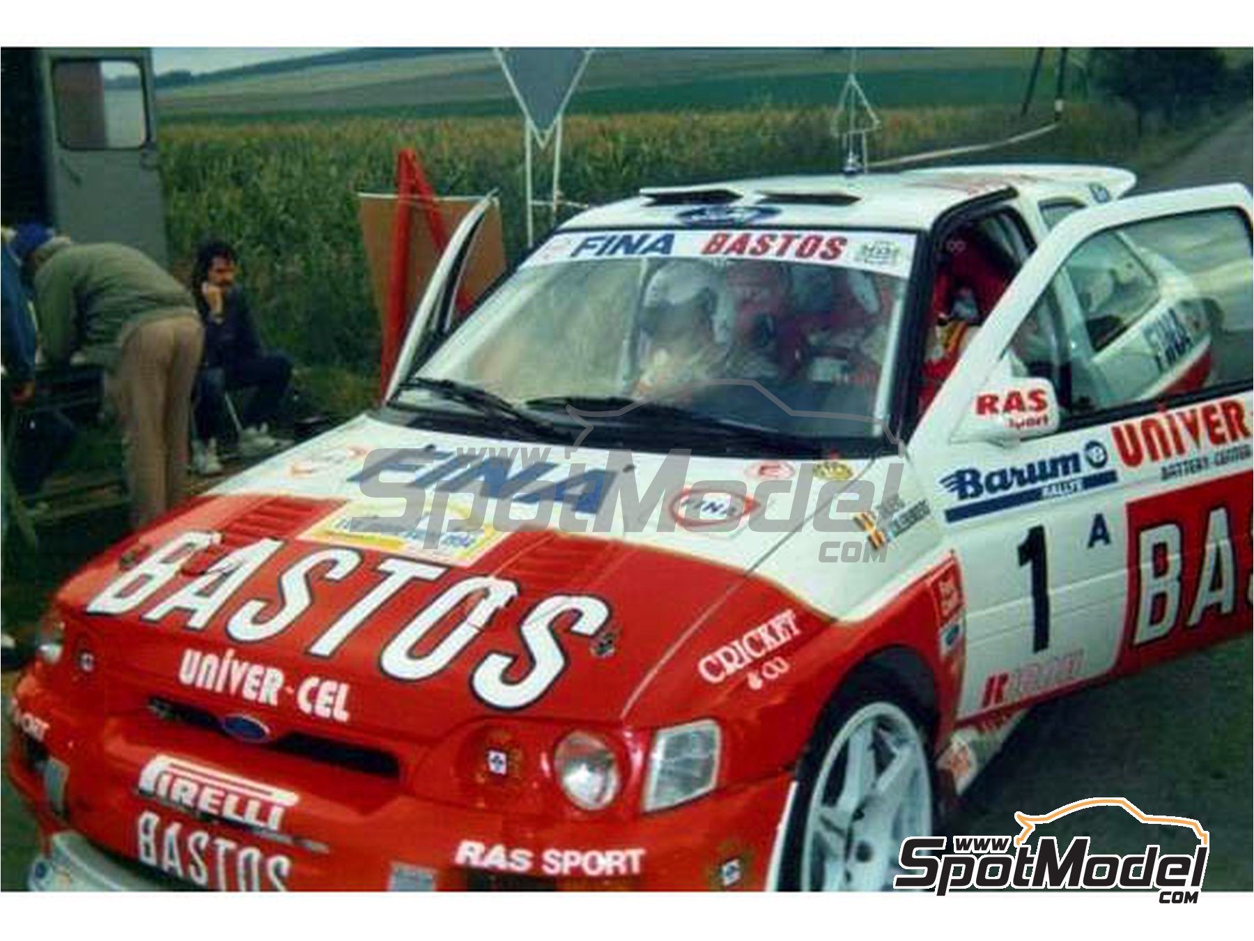Image 2: Ford Escort RS Cosworth sponsored by Bastos - Barum Czech Rally, Ypres Rally 1994 | Marking / livery in 1/24 scale manufactured by Reji Model (ref.&nbsp;REJI-292, also 292)