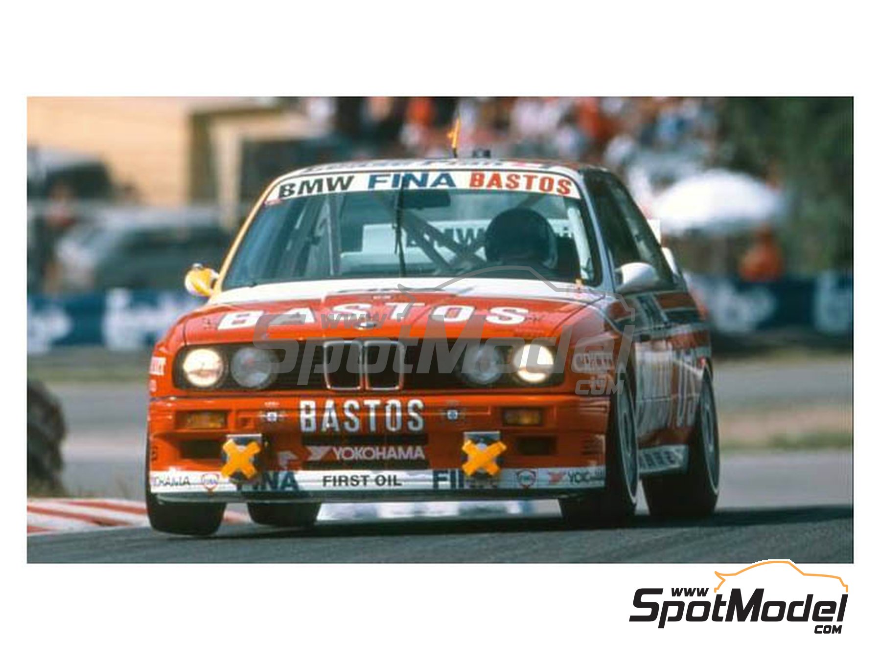 Image 1: BMW M3 E30 Bigazzi Team sponsored by Fina Bastos - 24 Hours SPA Francorchamps 1992 | Marking / livery in 1/24 scale manufactured by Reji Model (ref.&nbsp;REJI-298, also 298 and 0298)
