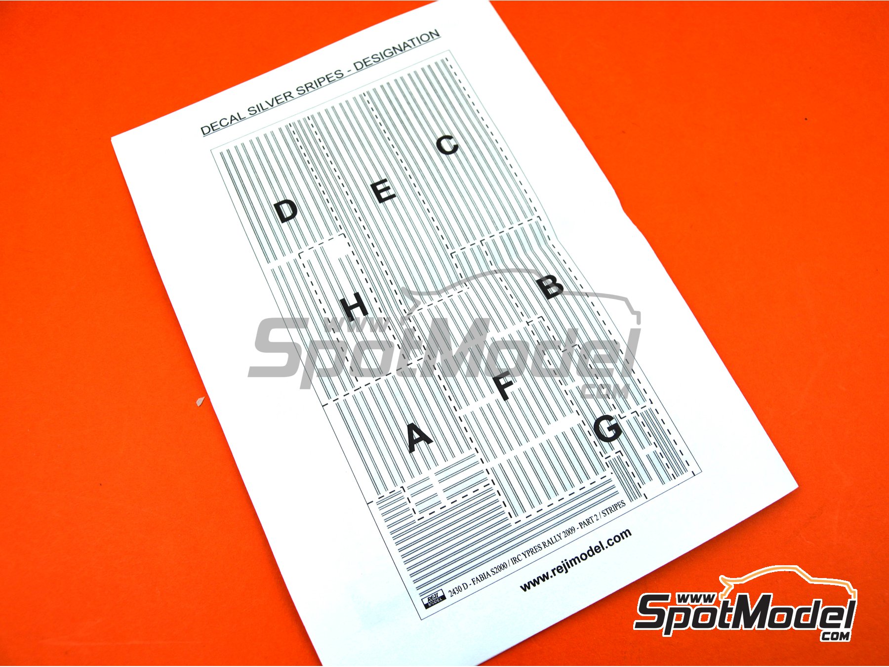 Image 8: Skoda Fabia S2000 Equipo RGRS patrocinado por Gordon - Rally de Ypres de Belgica 2009 | Decoraci&oacute;n en escala&nbsp;1/24 fabricado por Reji Model (ref.&nbsp;REJI-305, tambien 305)