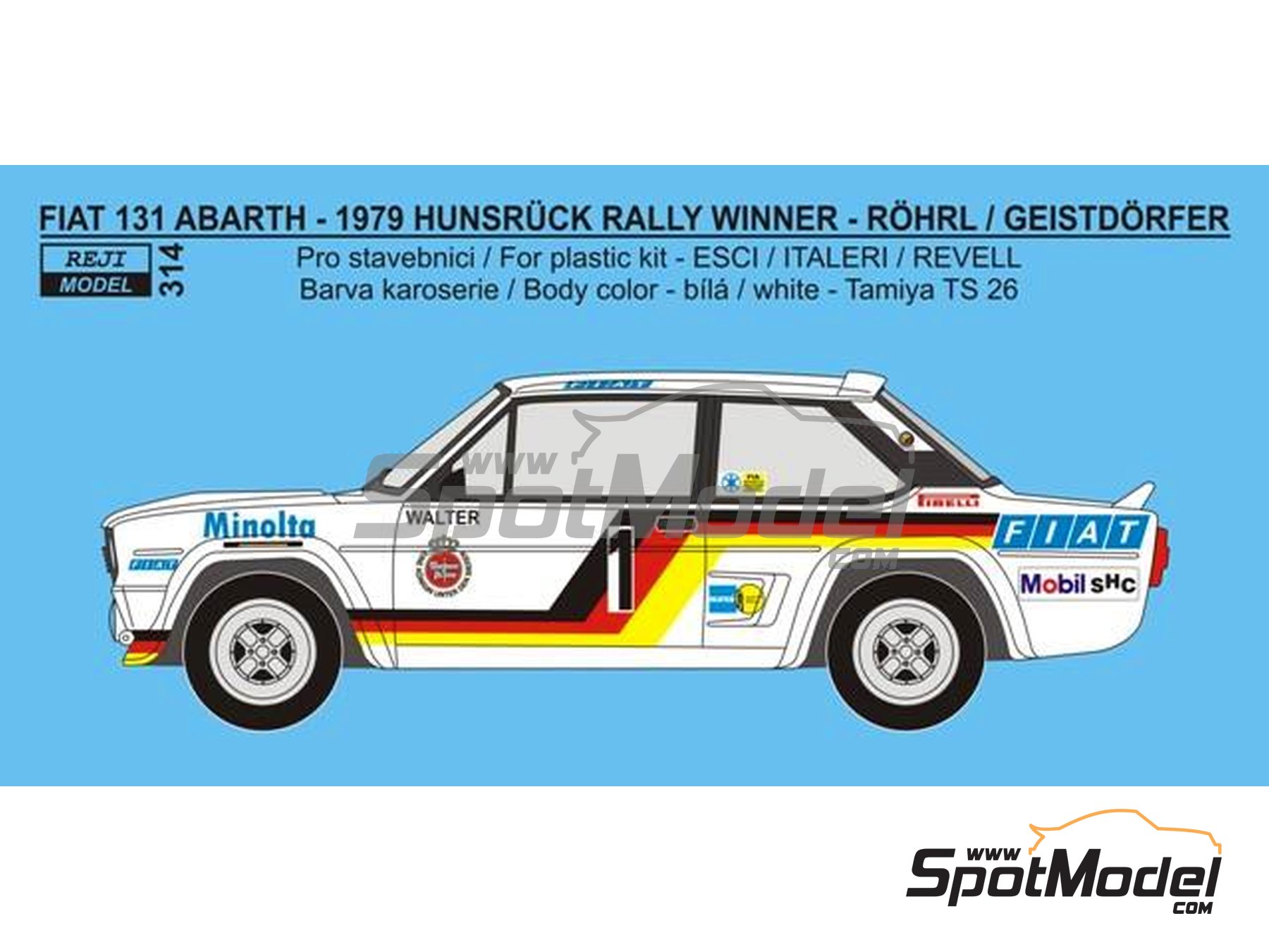 DECALS 1/24 REF 1530 FIAT 131 ABARTH ANDRUET RALLYE MONTE CARLO 1979 RALLY WRC 