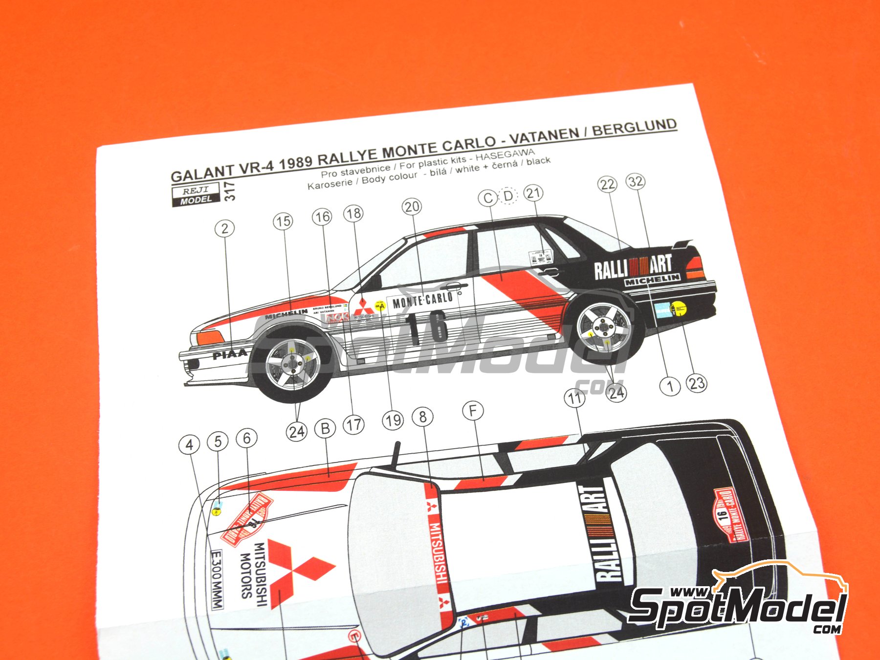 Mitsubishi Galant Rallye Monte-Carlo 1989 – Vatanen/Jemmpy – 1/43 (Blanc)