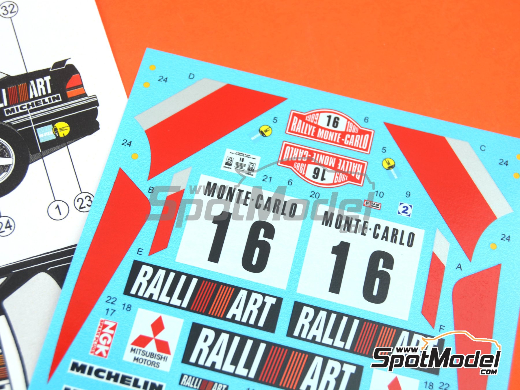 Miniature Mitsubishi Galant VR4 Rallye Monte-Carlo 1990 N°14 Ari Vatanen - 1:43, Neuf
