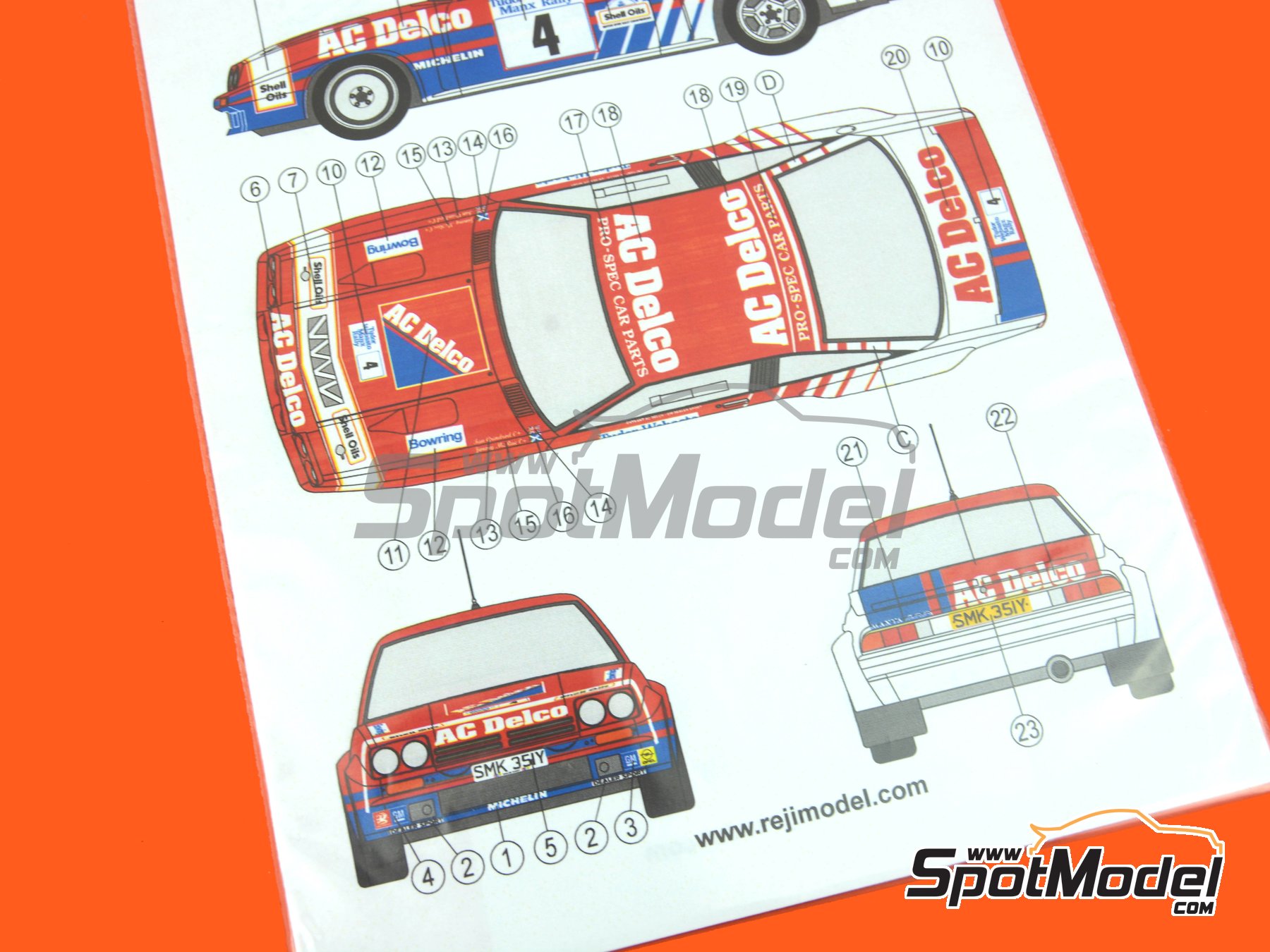 Reji Model 321: Marking / livery 1/24 scale - Opel Manta 400 Group B ...