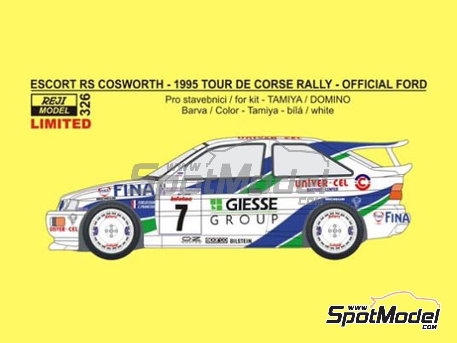Decals Ford Escort WRC Rallye Montecarlo 1997 5 6 calcas Sainz Schwarz