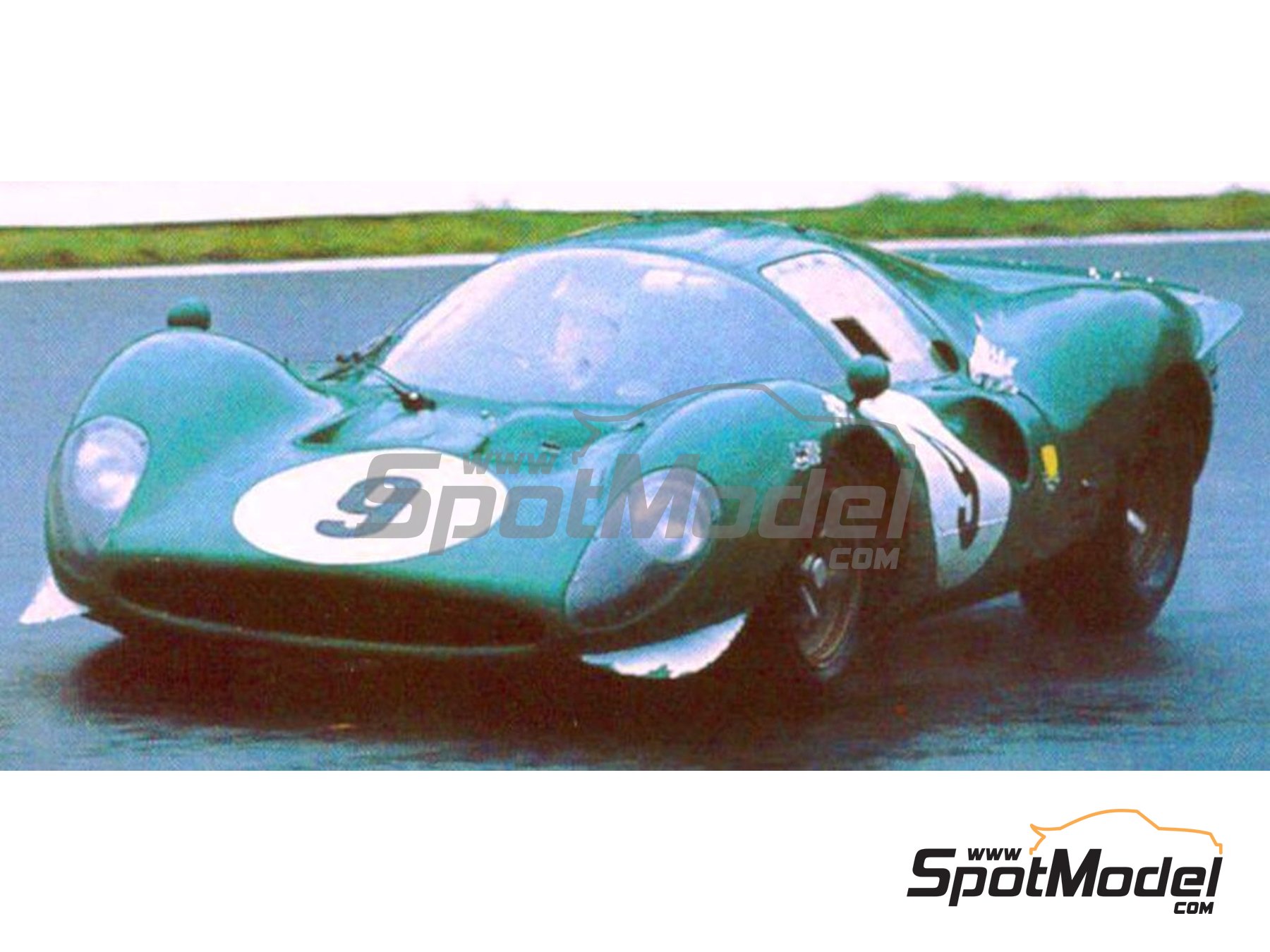 Image 2: Ferrari 412P / 330P Maranello Concessionaires Team - 1000 Kms Paris 1967 | Marking / livery in 1/24 scale manufactured by Reji Model (ref.&nbsp;REJI-351, also 351 and REJI351)