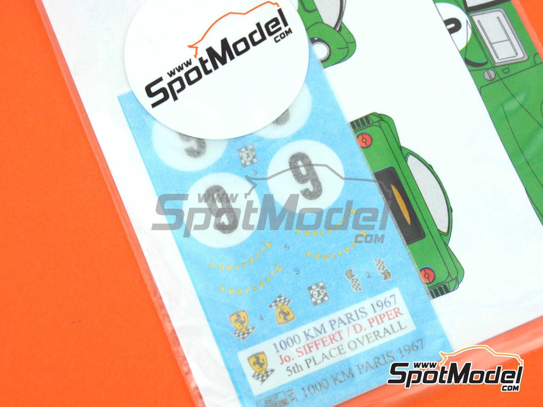 Image 4: Ferrari 412P / 330P Maranello Concessionaires Team - 1000 Kms Paris 1967 | Marking / livery in 1/24 scale manufactured by Reji Model (ref.&nbsp;REJI-351, also 351 and REJI351)