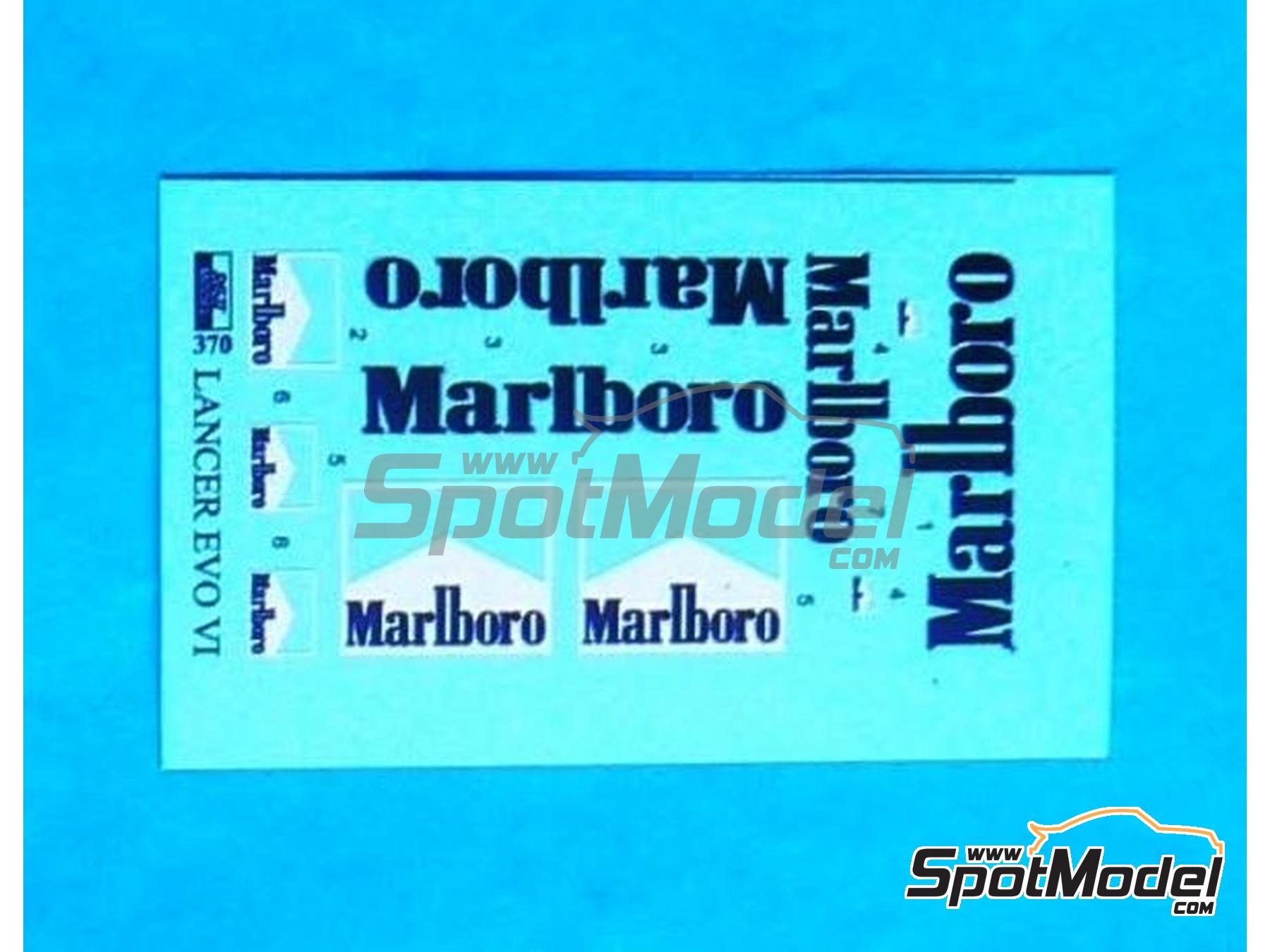 Image 2: Mitsubishi Lancer Evo VI sponsored by Marlboro -  1999 and 2000 | Marking / livery in 1/24 scale manufactured by Reji Model (ref.&nbsp;REJI-370, also 370 and REJI370)