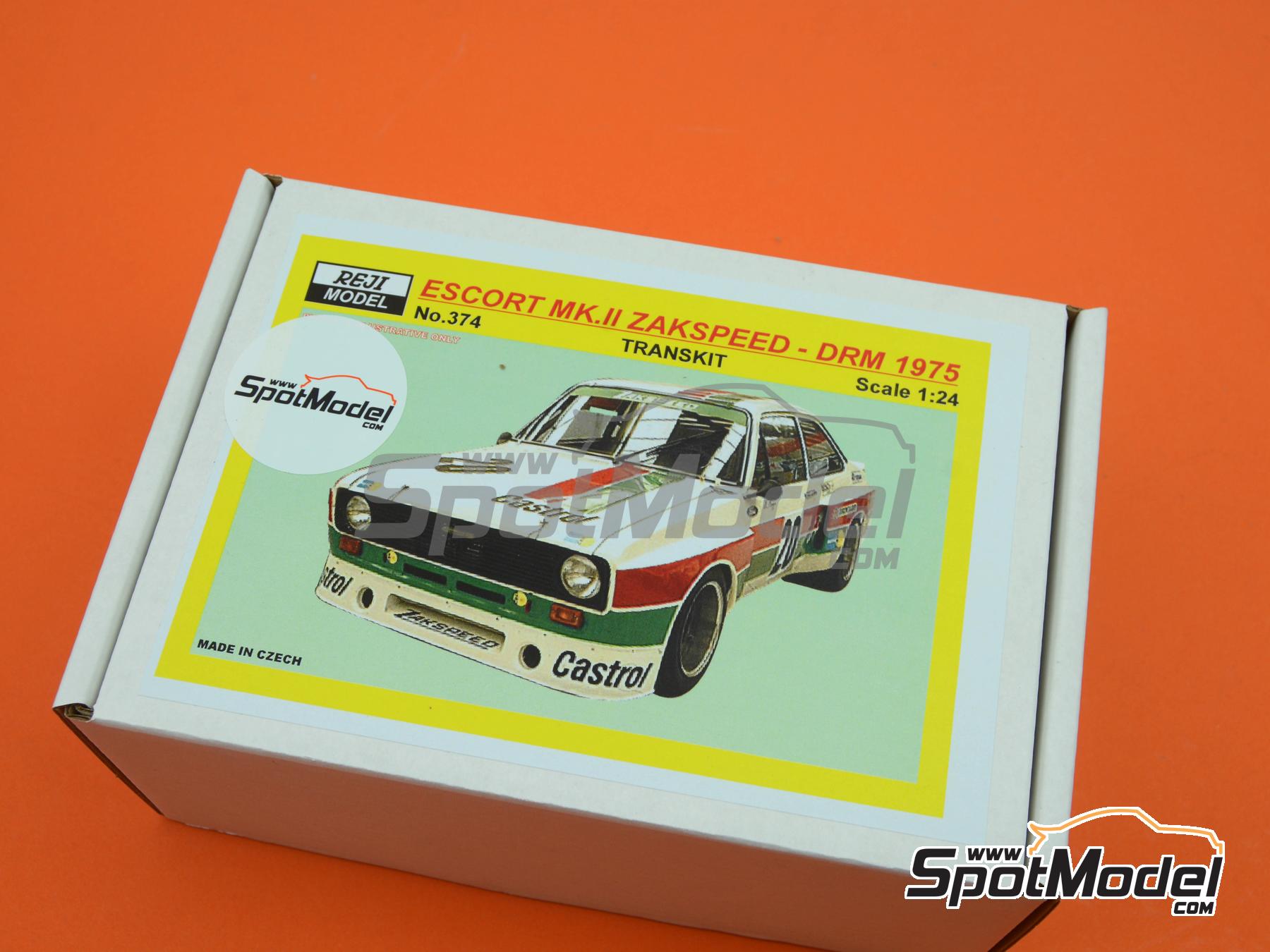 Image 13: Ford Escort MK.II 1800 RS Zakspeed Team sponsored by Castrol - Deutsche Rennsport Meisterschaft DRM 1975 | Marking / livery in 1/24 scale manufactured by Reji Model (ref.&nbsp;REJI-374, also 0374)