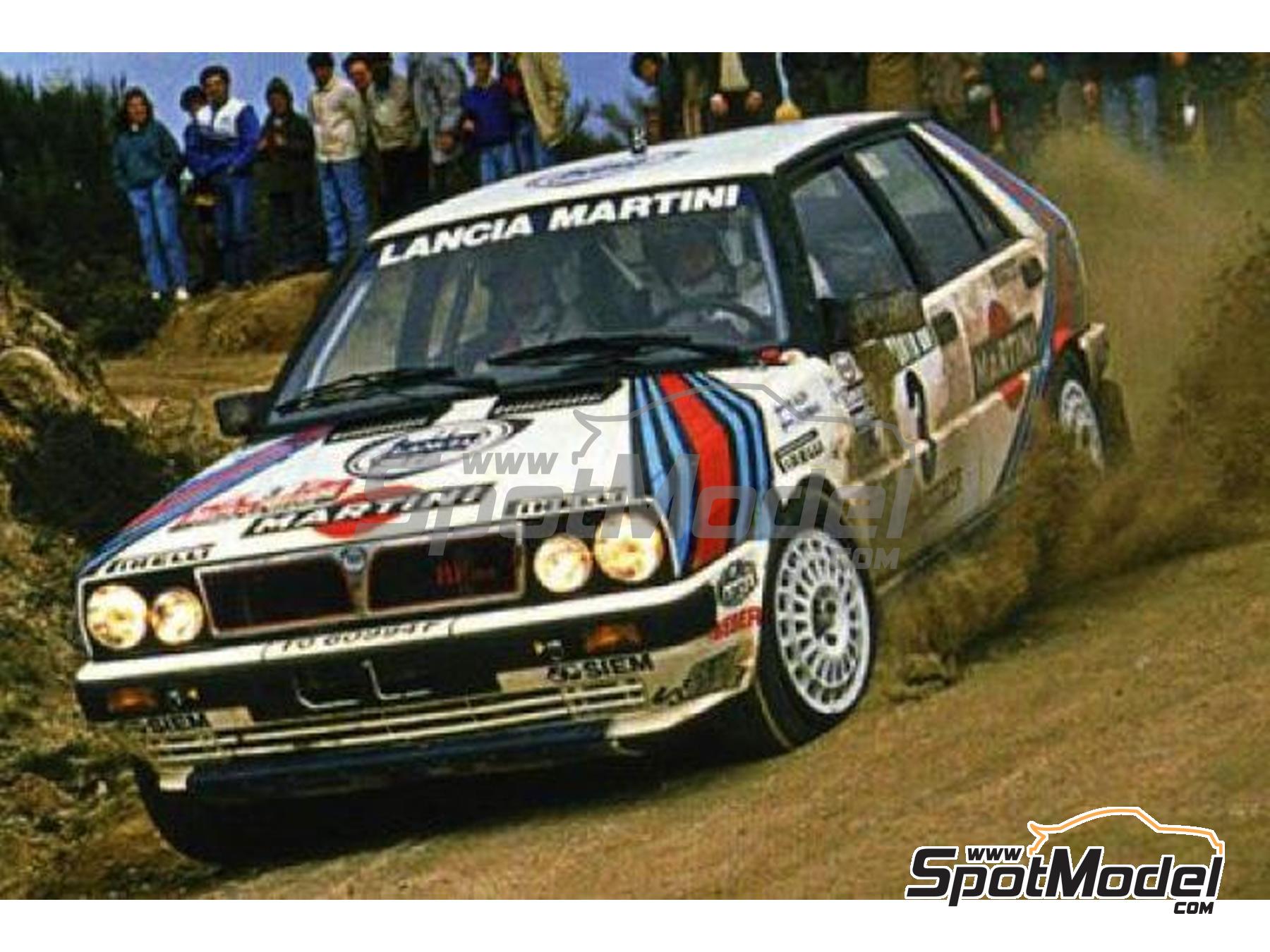 Image 2: Lancia Delta HF 4WD Martini Racing Team - Portugal Rally - Vinho do Porto, Sanremo Rally 1987 | Marking / livery in 1/24 scale manufactured by Reji Model (ref.&nbsp;REJI-384, also 384)