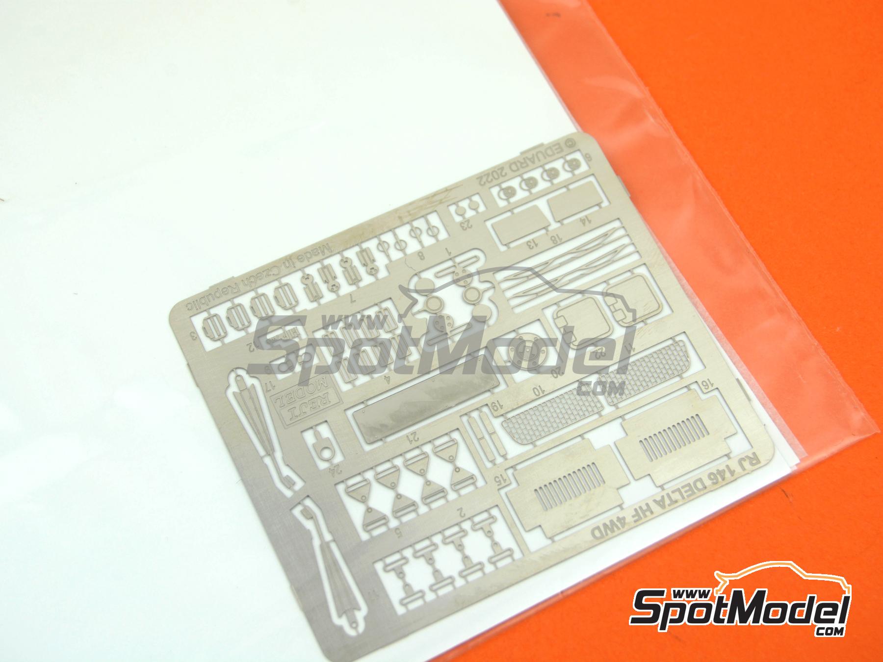 Image 3: Lancia Delta HF 4WD Martini Racing Team - Monte Carlo Rally - Rallye Automobile de Monte-Carlo 1987 | Marking / livery in 1/24 scale manufactured by Reji Model (ref.&nbsp;REJI-385, also 385)