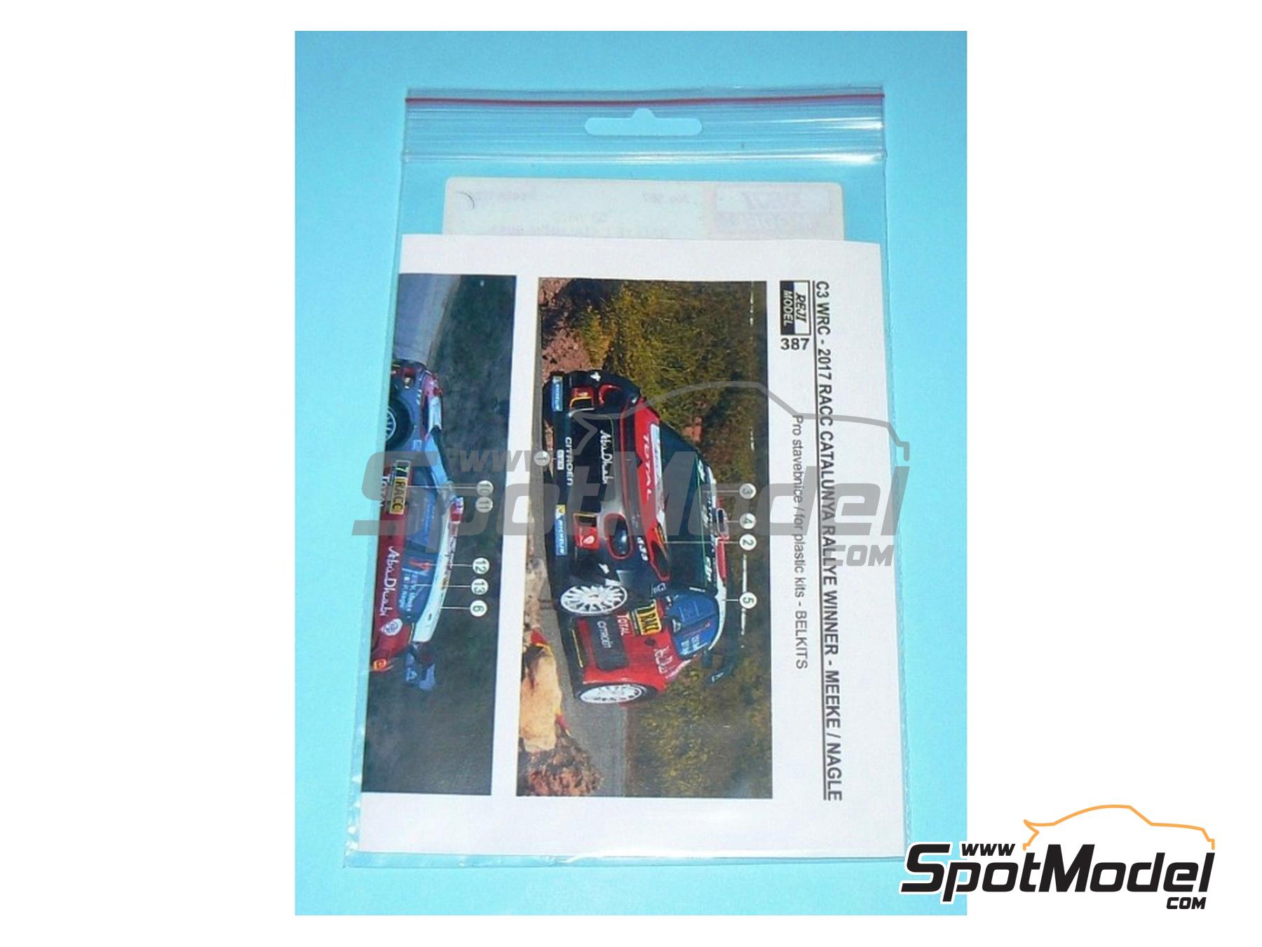 Image 4: Citro&euml;n C3 WRC Equipo Total Abu Dhabi WRT - Rally de Catalu&ntilde;a Costa Dorada RACC 2017 | Decoraci&oacute;n en escala&nbsp;1/24 fabricado por Reji Model (ref.&nbsp;REJI-387, tambien 0387)
