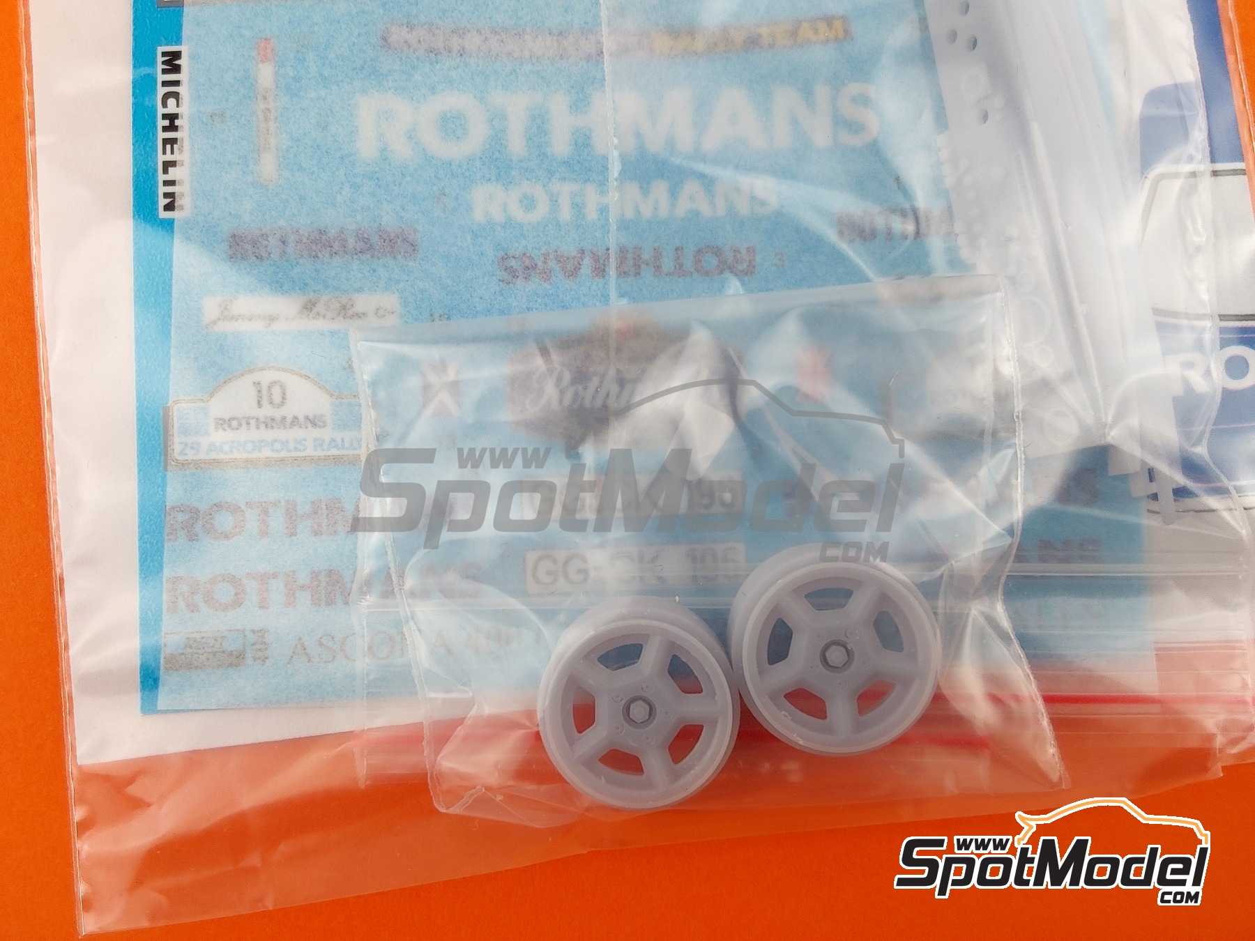 Image 6: Opel Ascona 400 Group 4 Opel Rally Team sponsored by Rothmans - Acropolis Rally 1982 | Marking / livery in 1/24 scale manufactured by Reji Model (ref.&nbsp;REJI-404, also 404)