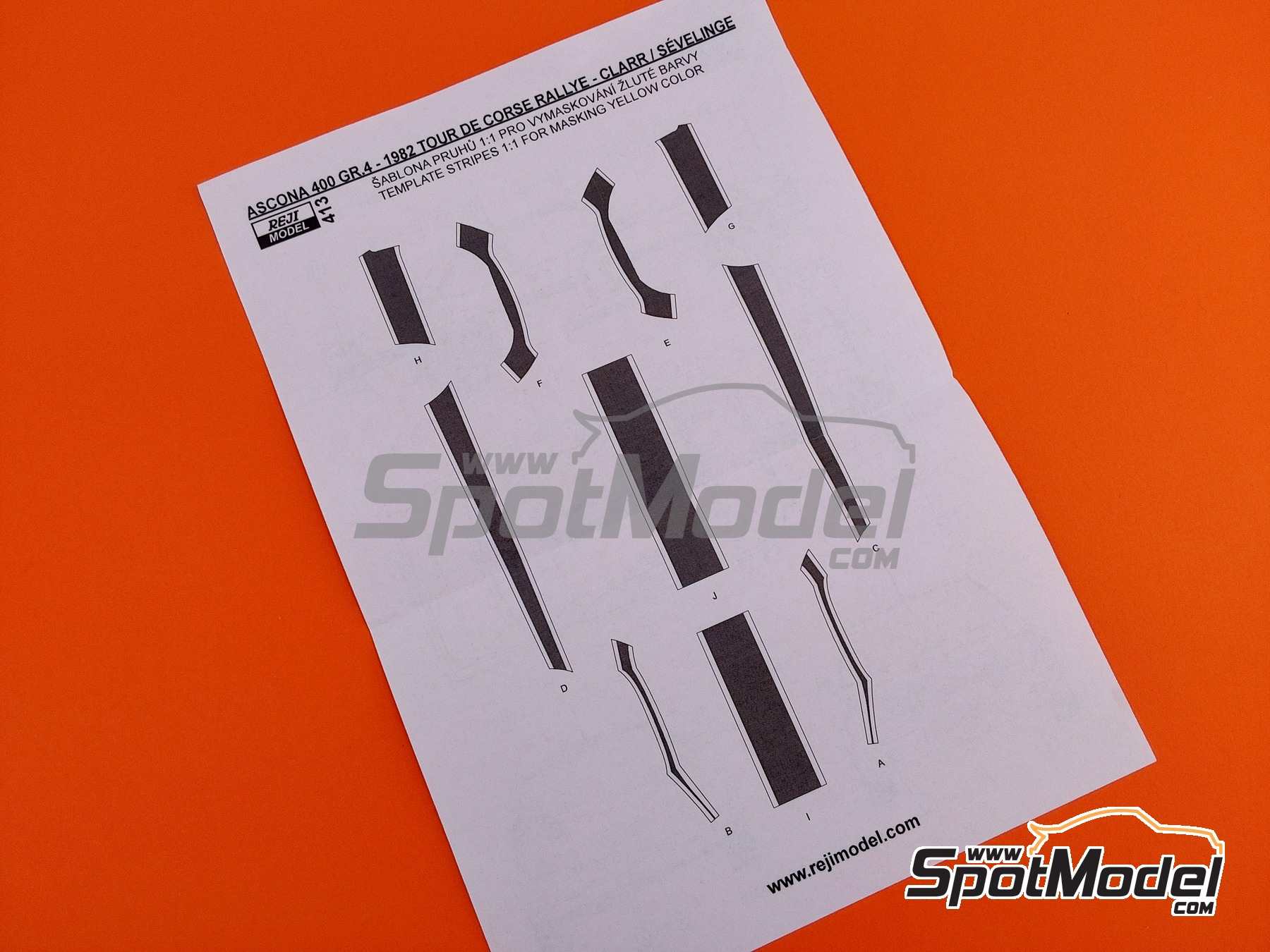 Image 9: Opel Ascona 400 Group 4 Simon Clarr Racing Team sponsored by BP - Tour de Corse Rallye de France 1982 | Marking / livery in 1/24 scale manufactured by Reji Model (ref.&nbsp;REJI-413, also 413)