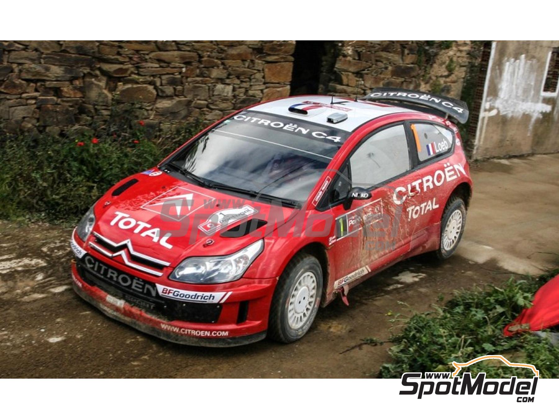 Image 3: Citroen C4 WRC Citro&euml;n Total WRT Team sponsored by Total - Monte Carlo Rally - Rallye Automobile de Monte-Carlo, Vodafone Portugal Rally 2007 | Marking / livery in 1/24 scale manufactured by Reji Model (ref.&nbsp;REJI-415, also 415)