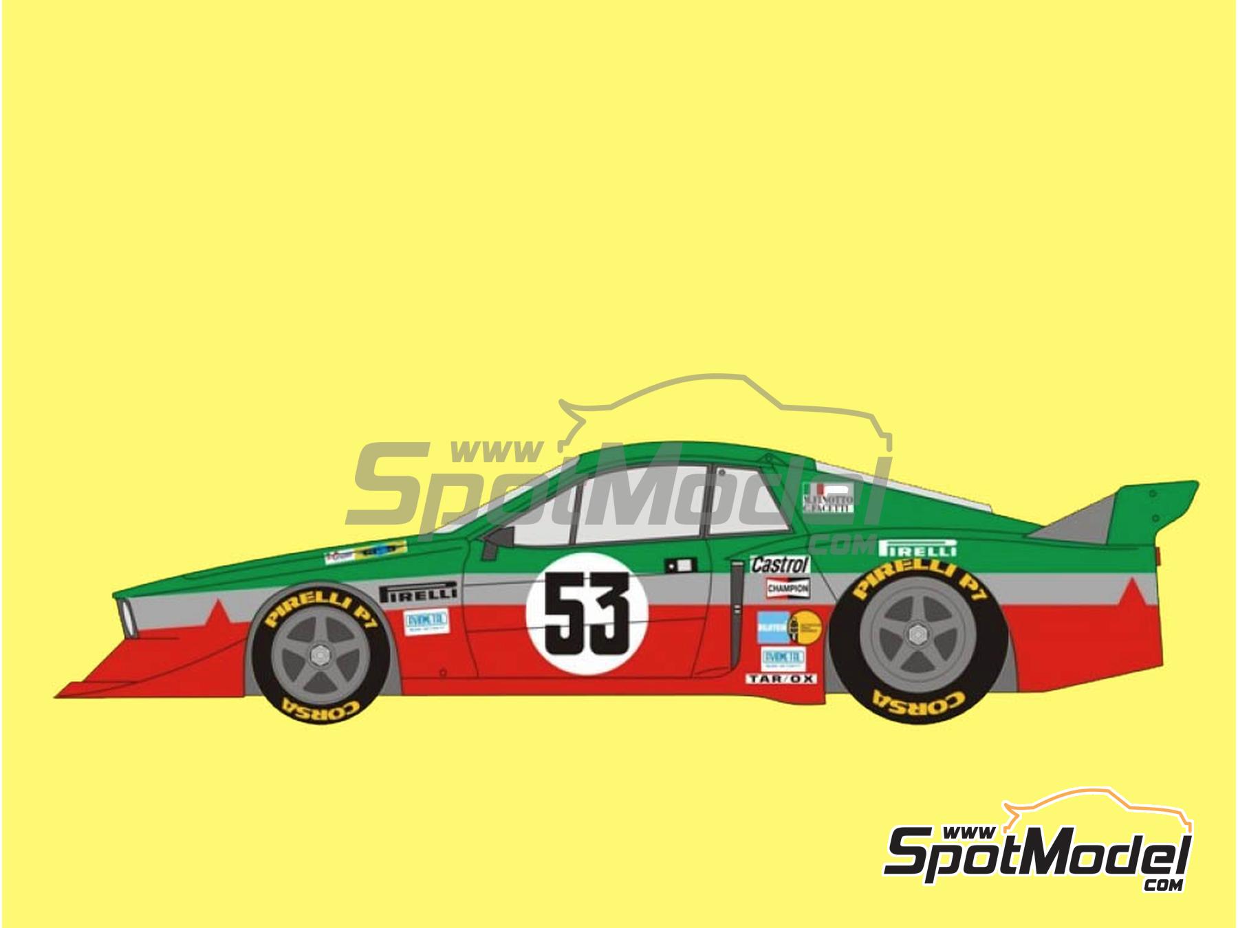 Image 2: Lancia Beta Montecarlo Turbo Group 5 Jolly Club Team - 24 Hours Le Mans 1980 | Marking / livery in 1/24 scale manufactured by Reji Model (ref.&nbsp;REJI-426, also 426 and 0426)