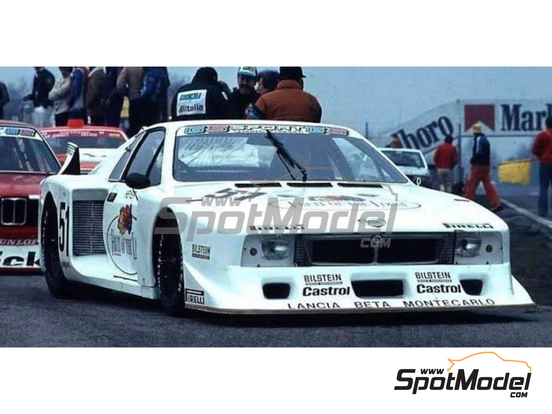 Image 1: Lancia Beta Montecarlo Turbo Grupo 5 Equipo GS-Sport patrocinado por Fruit of the Loom - Deutsche Rennsport Meisterschaft DRM Zolder 1980 | Decoraci&oacute;n en escala&nbsp;1/24 fabricado por Reji Model (ref.&nbsp;REJI-427, tambien 427 y 0427)