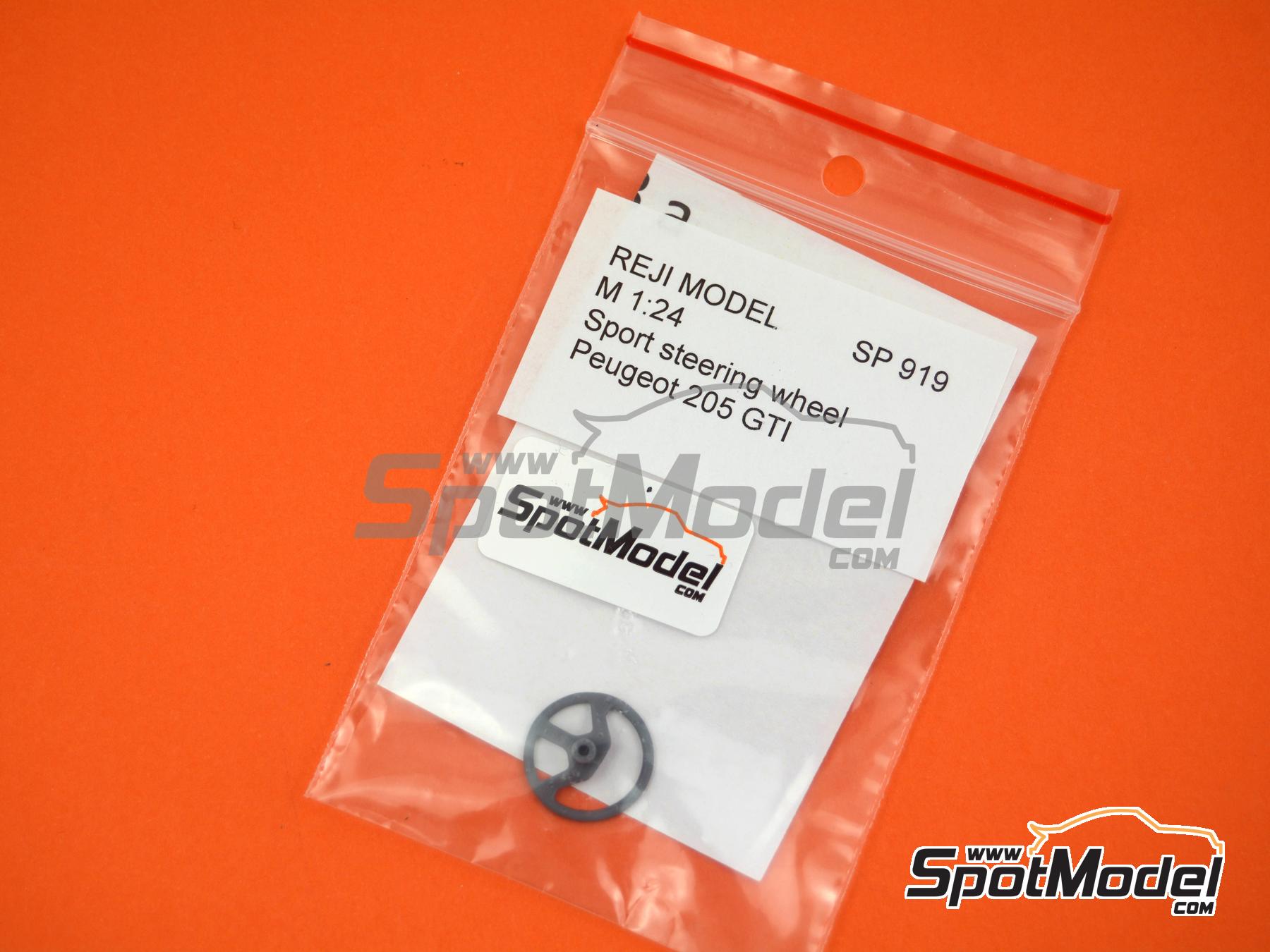 Image 2: Peugeot 205 GTI - Volante 3 brazos | Volante en escala&nbsp;1/24 fabricado por Reji Model (ref.&nbsp;REJI-SP919, tambien SP919)