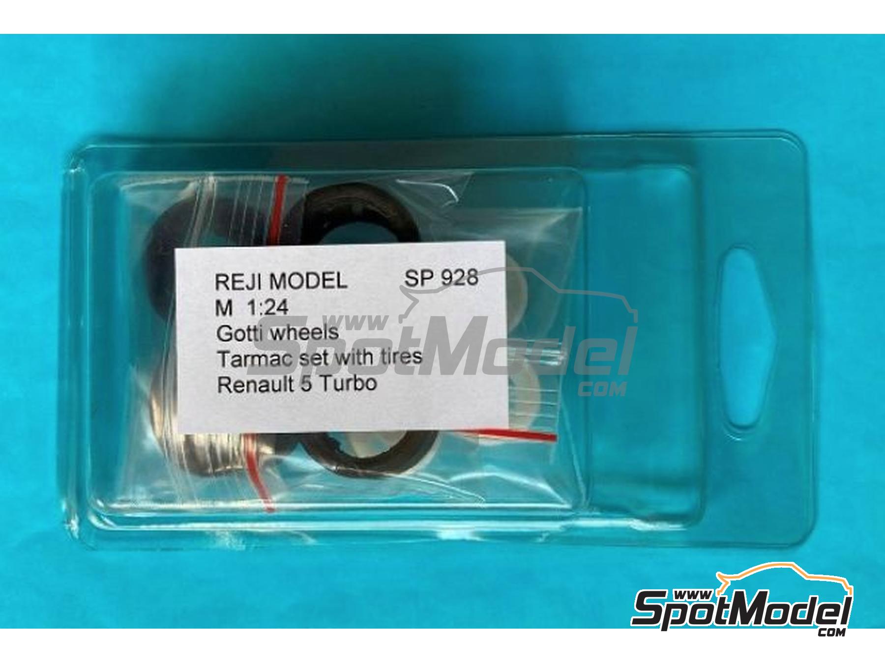 Image 2: Gotti para Renault 5 Turbo | Set de llantas y neumáticos en escala 1/24 fabricado por Reji Model (ref. REJI-SP928, tambien SP928)