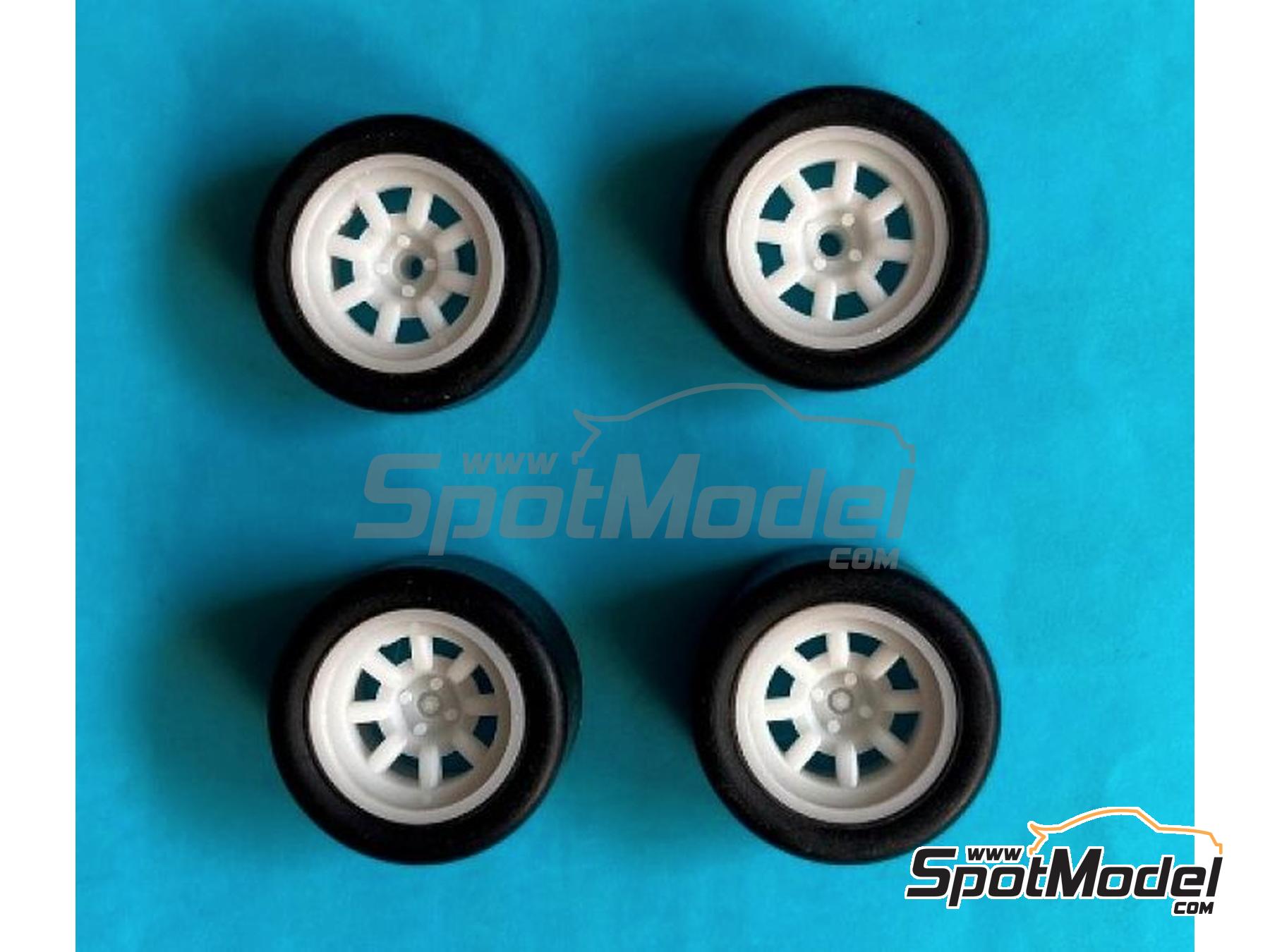 Image 1: Minilite para Renault 5 Turbo | Set de llantas y neumáticos en escala 1/24 fabricado por Reji Model (ref. REJI-SP929, tambien SP929)