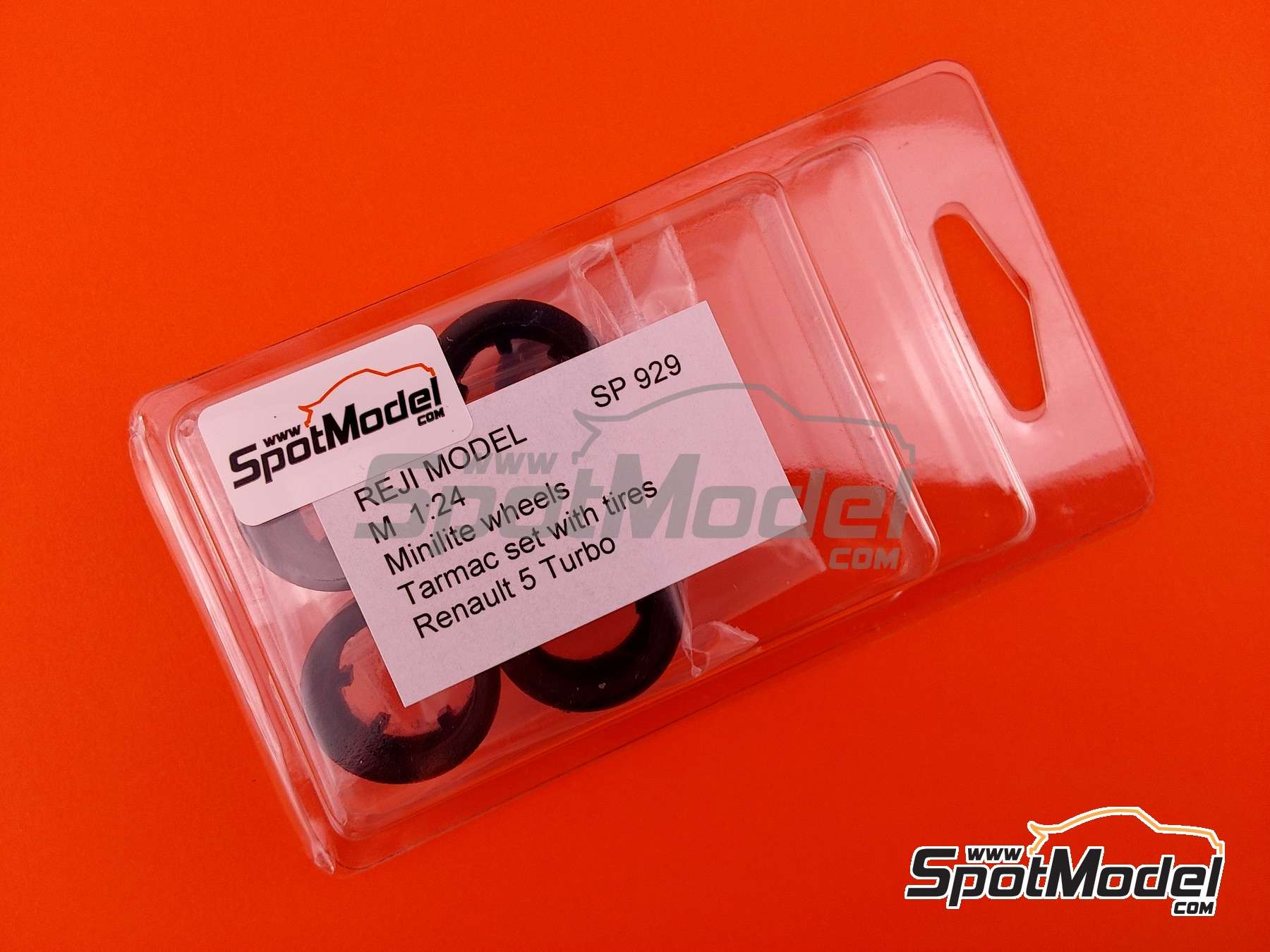 Image 6: Minilite para Renault 5 Turbo | Set de llantas y neumáticos en escala 1/24 fabricado por Reji Model (ref. REJI-SP929, tambien SP929)