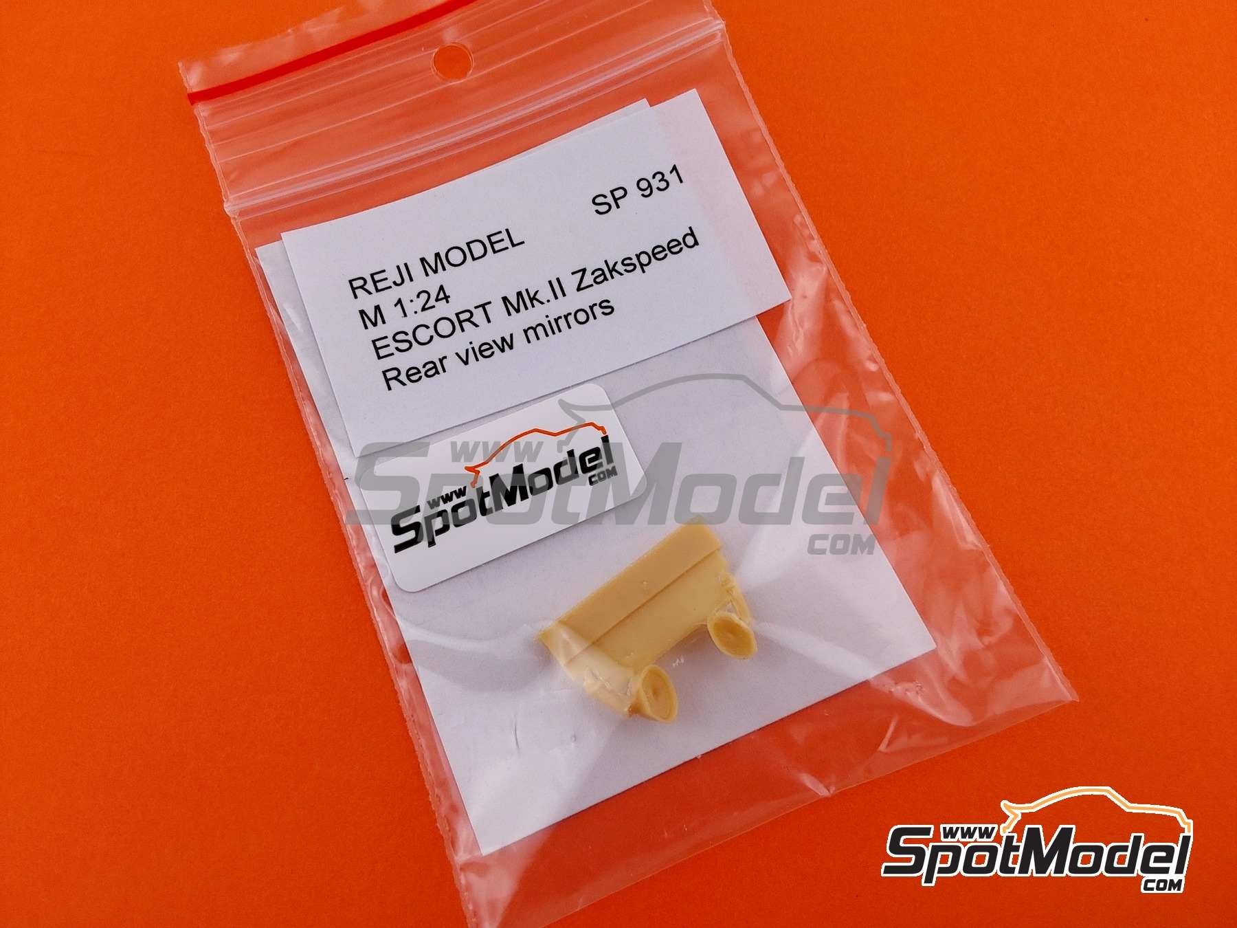 Image 4: Escort Mk.II Zakspeed mirrors | Detail in 1/24 scale manufactured by Reji Model (ref.&nbsp;REJI-SP931, also SP931)