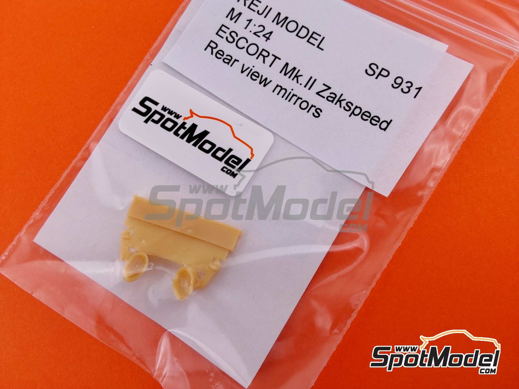 Image 6: Escort Mk.II Zakspeed mirrors | Detail in 1/24 scale manufactured by Reji Model (ref.&nbsp;REJI-SP931, also SP931)