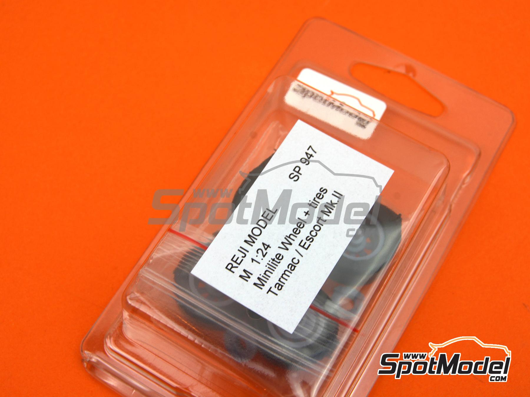 Image 8: Minilite 13" for Ford Escort Mk II RS1800 | Rims and tyres set in 1/24 scale manufactured by Reji Model (ref.&nbsp;REJI-SP947, also SP947)