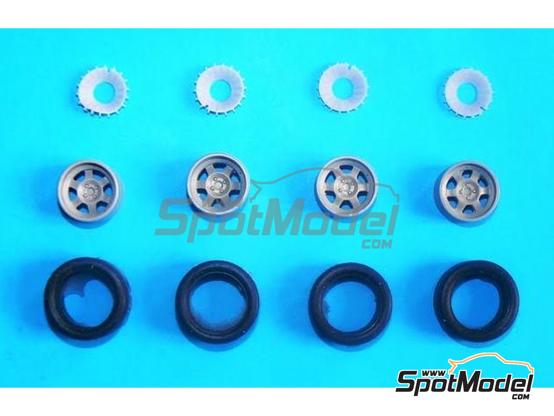 Image 1: Dymag 16 inches with venturis and slicks | Tarmac conversion set in 1/24 scale manufactured by Reji Model (ref.&nbsp;REJI-SP960, also SP960)