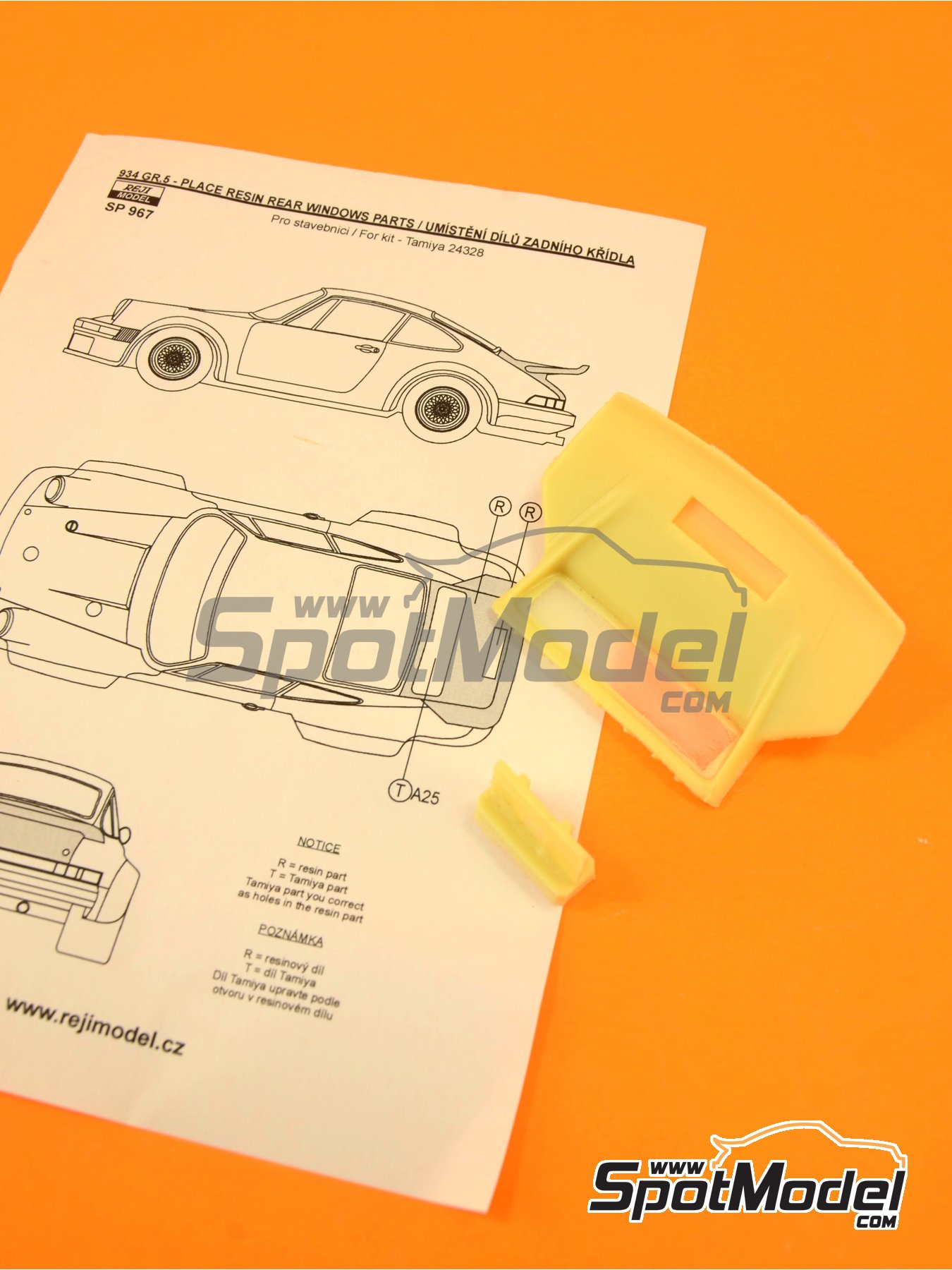 Reji Model Transkit 1 24 Scale Porsche 934 Turbo Rsr Group 4 Rear Spoiler For Tamiya References Tam And Tam Ref Reji Sp967 Spotmodel