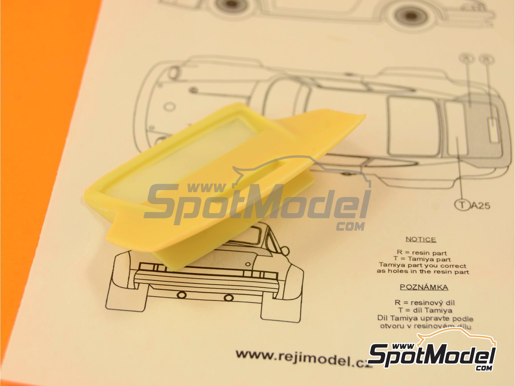 Image 2: Porsche 934 Turbo RSR Group 4 rear spoiler | Transkit in 1/24 scale manufactured by Reji Model (ref. REJI-SP967, also SP967)