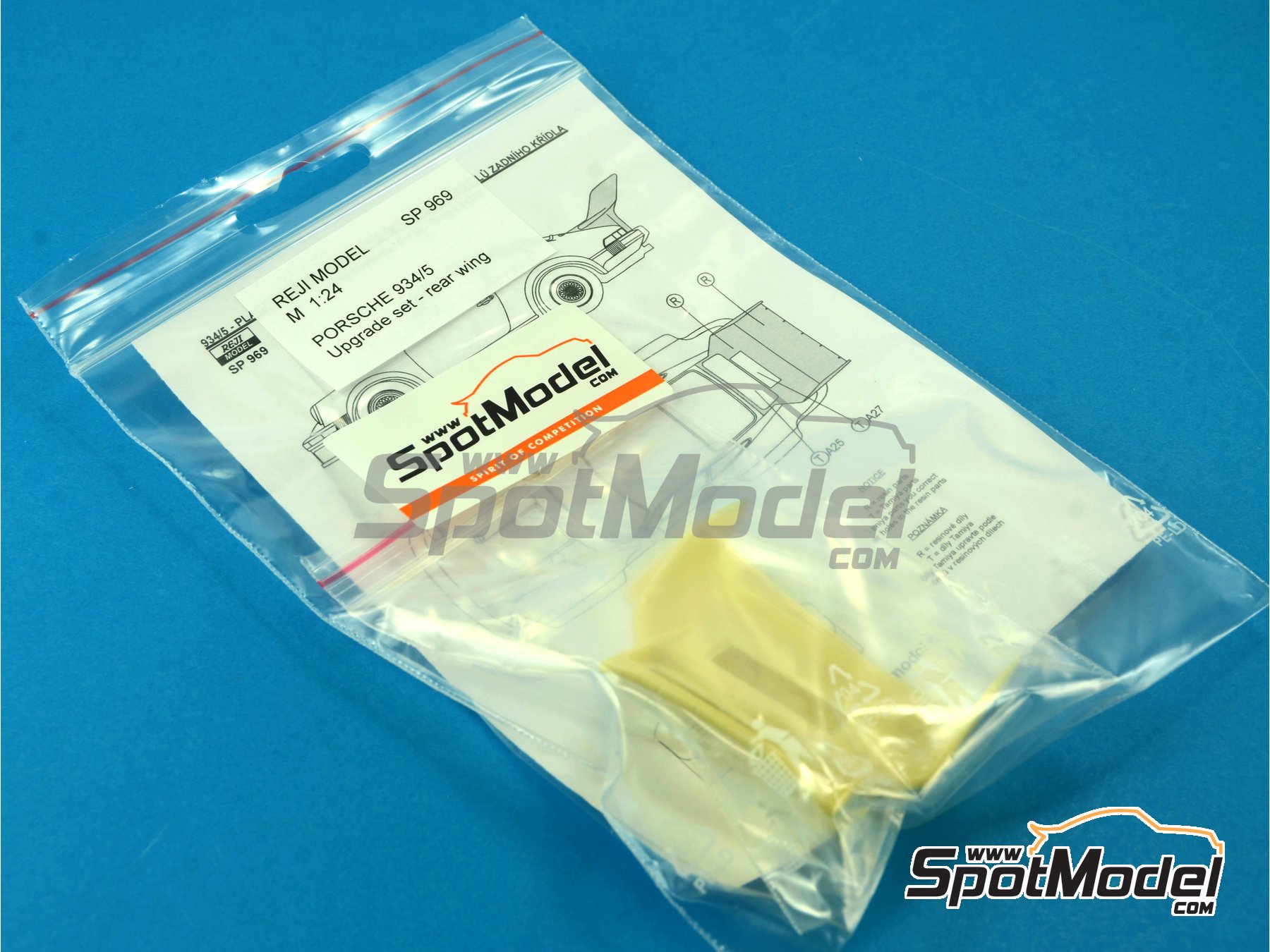 Image 1: Porsche 934/5 rear spoiler | Transkit in 1/24 scale manufactured by Reji Model (ref.&nbsp;REJI-SP969, also SP969)